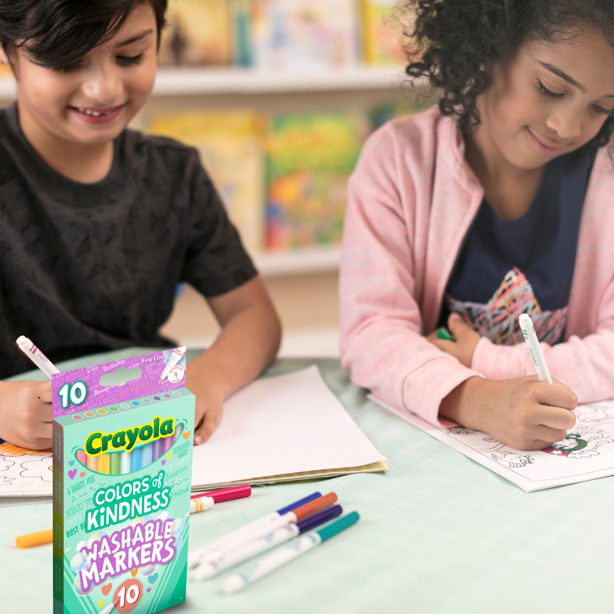Crayola Washable Fineline Markers - 10 Pack for Kindness and Creativity