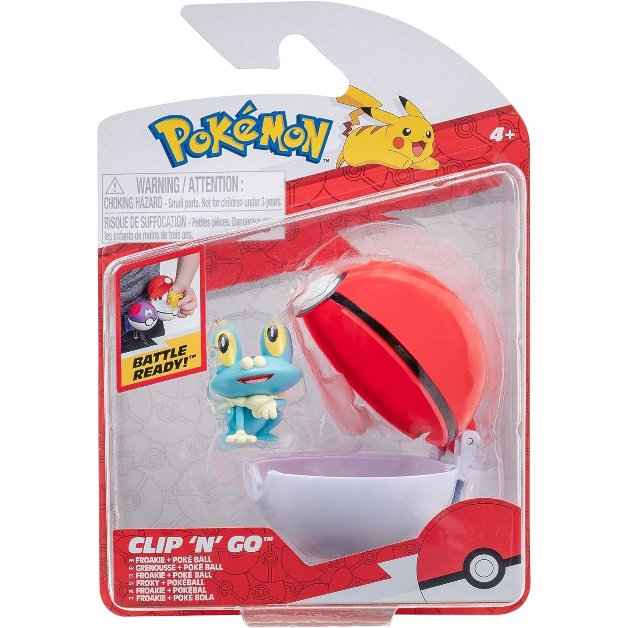 Hot Deal! Pokemon Clip N Go Set with Froakie Figure and Poke Ball for Ages 4+
