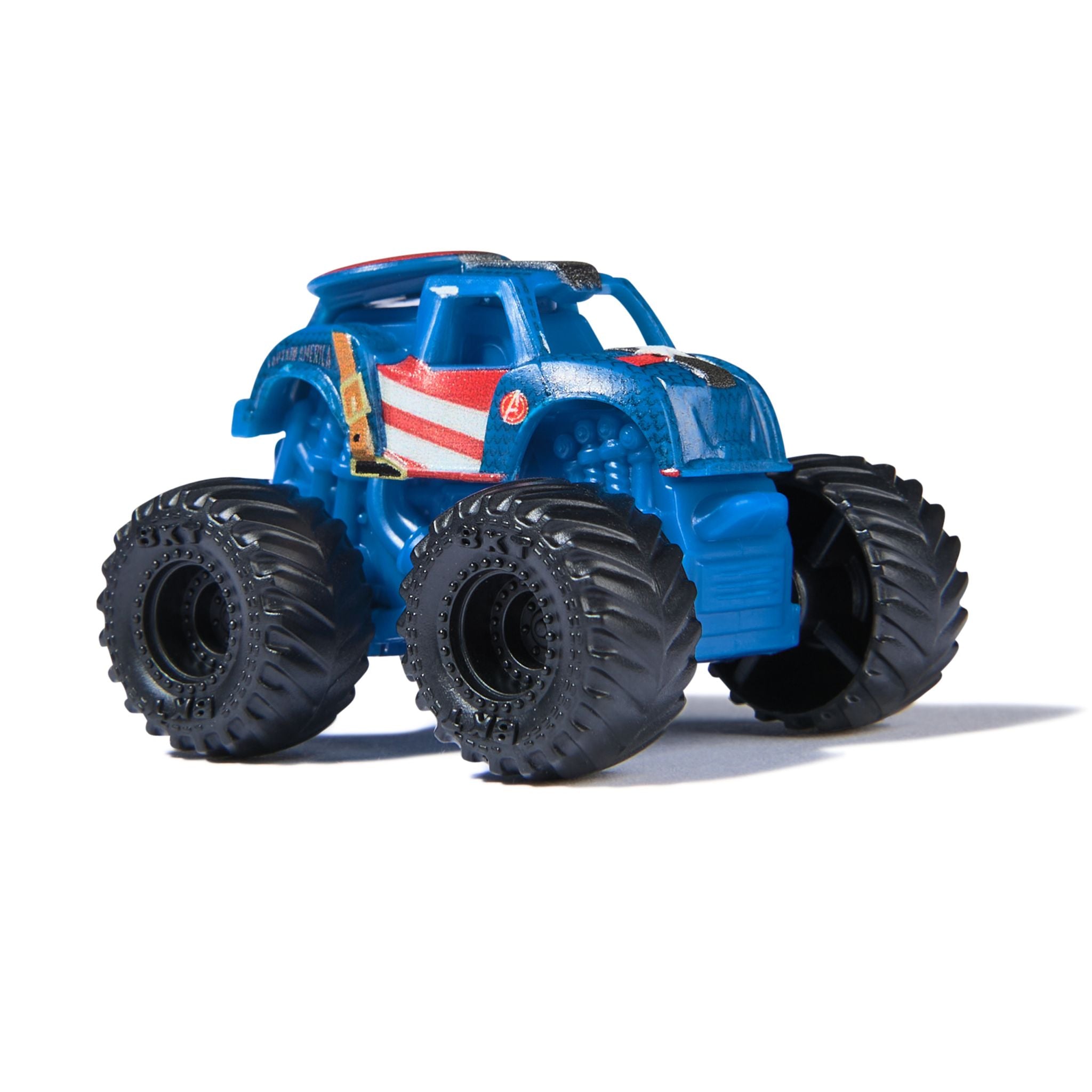 Monster Jam Mini Marvel 3-Pack Bundle: Thor, Captain America, & War Machine Die-Cast Trucks