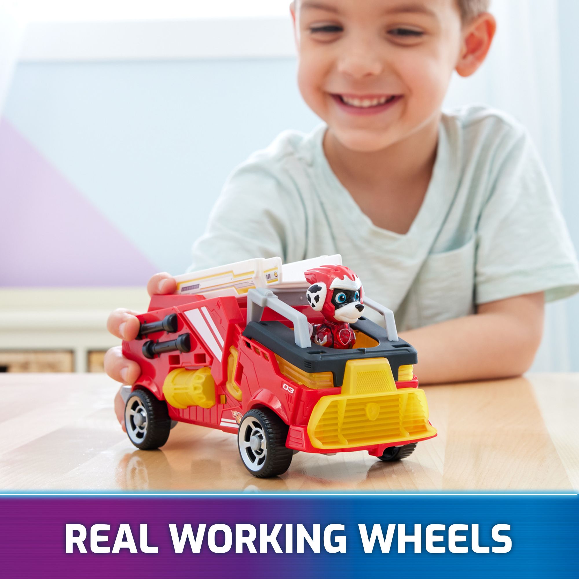 PAW Patrol The Mighty Movie Marshall's 7 - inch Rescue Vehicle with Lights and Sounds