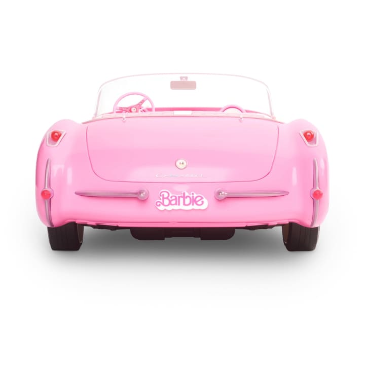 Hot Sale! Collectible Barbie The Movie Pink Corvette Convertible Toy Car