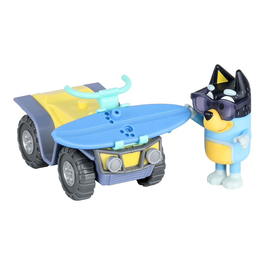 Hot Deal! Bluey Series 9 - Bandit's Beach Quad Vehicle & Figure Set