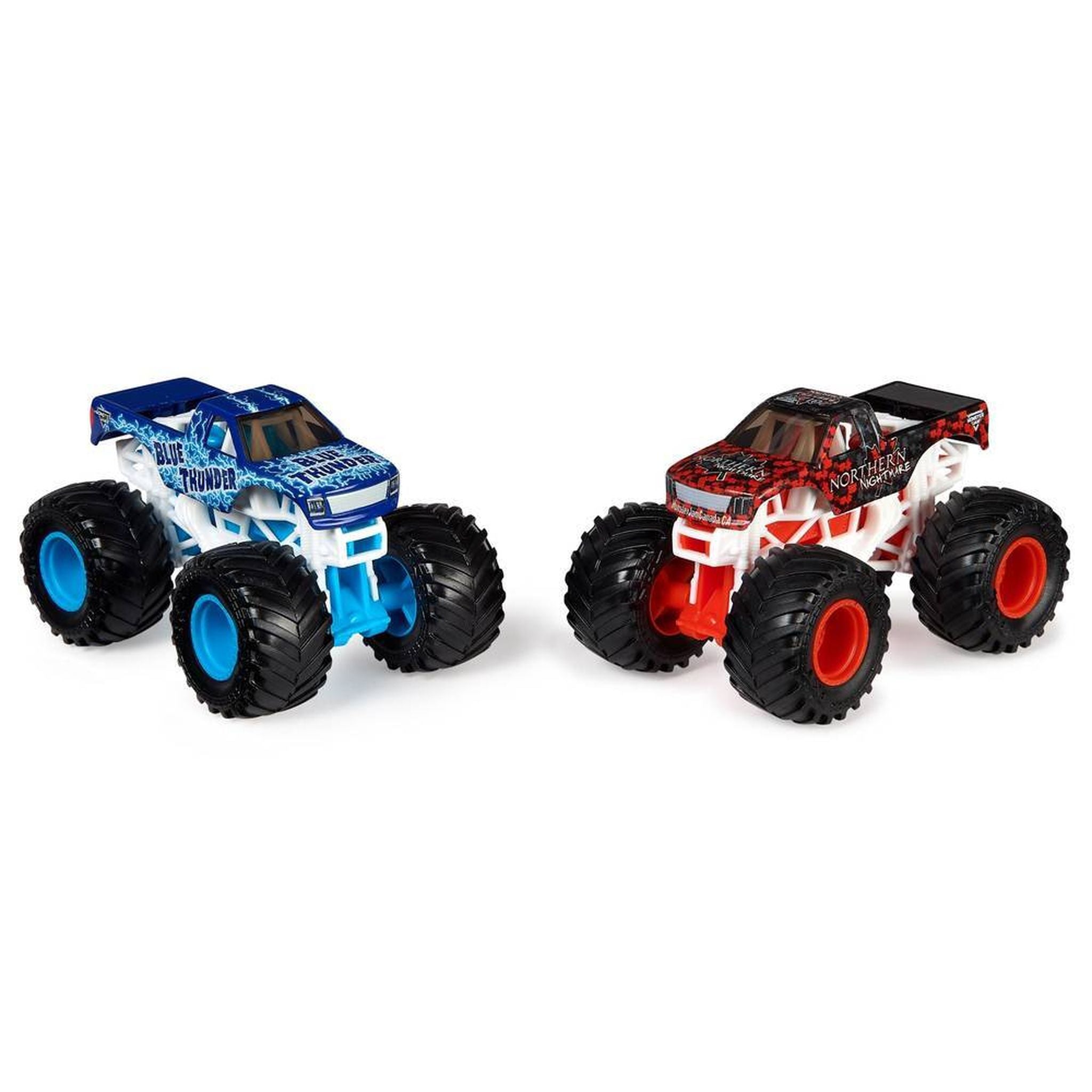 1:64 Scale Monster Jam 2-Pack: Blue Thunder Battles Northern Nightmare