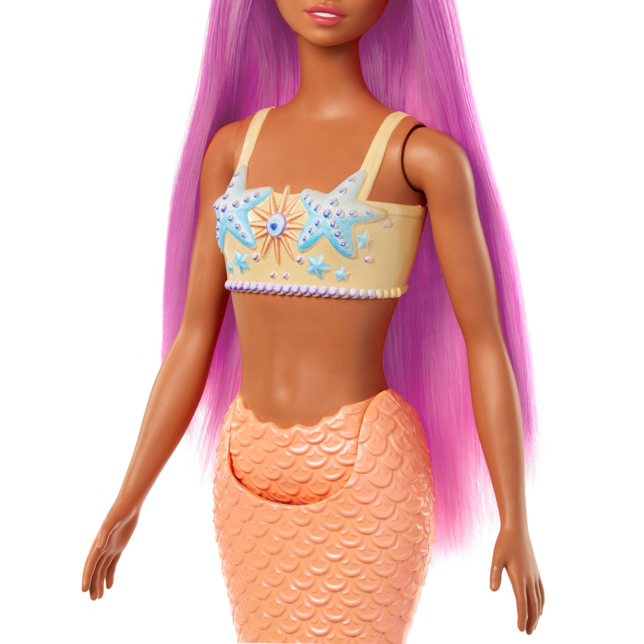 Hot! Barbie Dreamtopia Peach Mermaid Doll