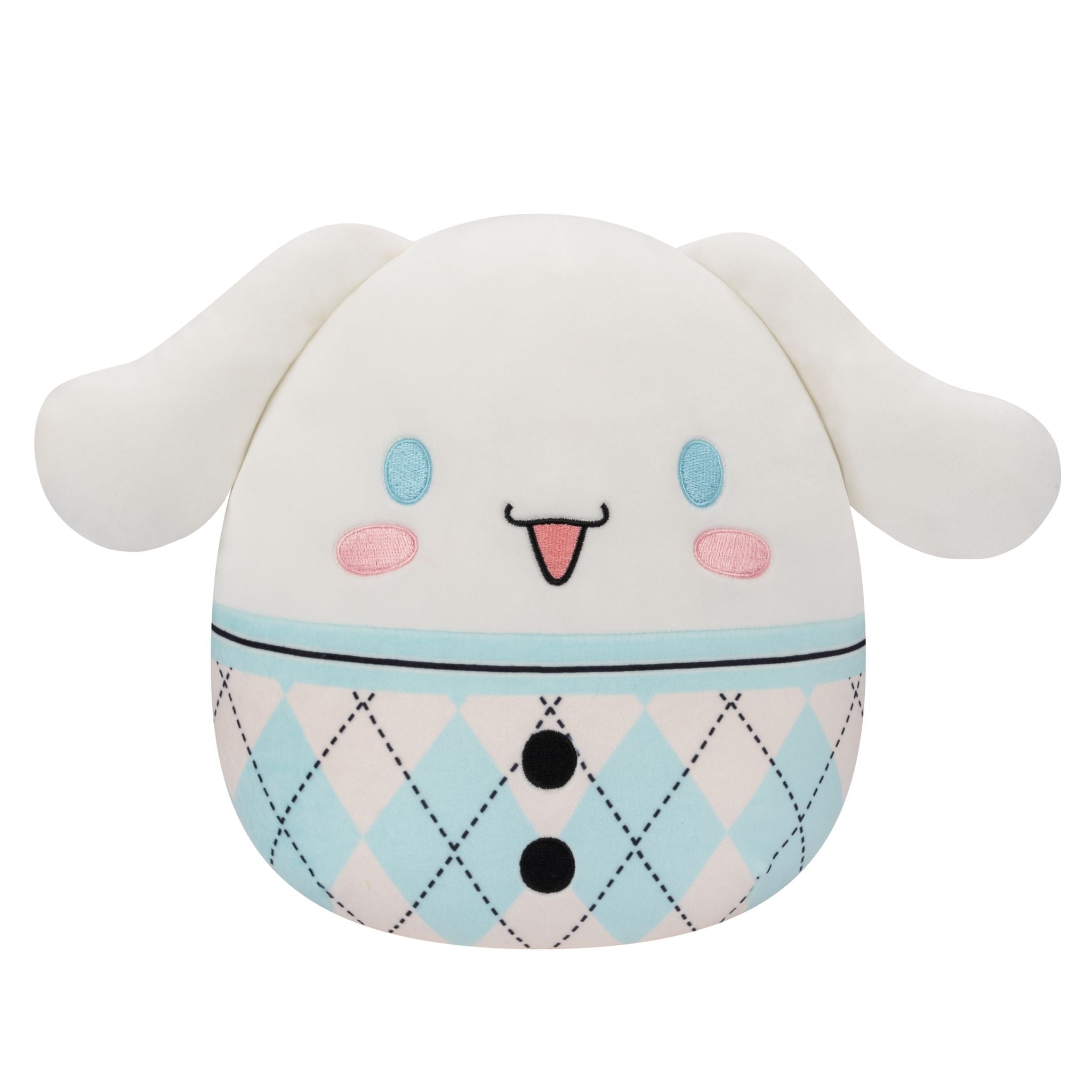 10-Inch Squishmallows Sanrio Plush with Fashionable Plaid Cinnamoroll