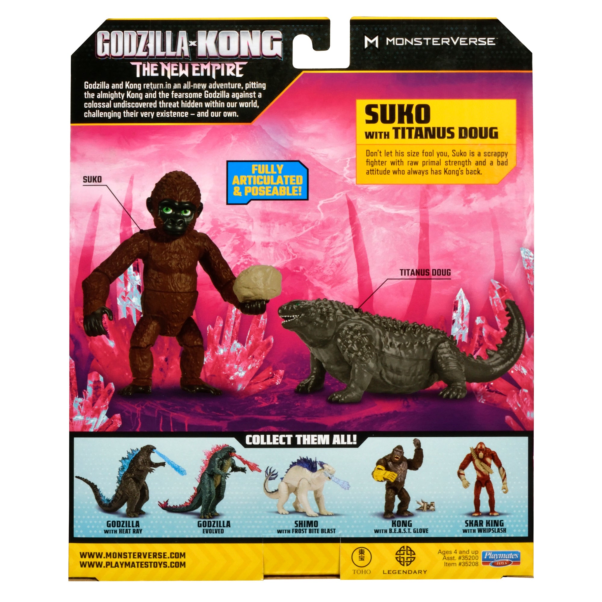 Hot! Godzilla x Kong The New Empire 6-Inch Suko with Titanus Doug Figure