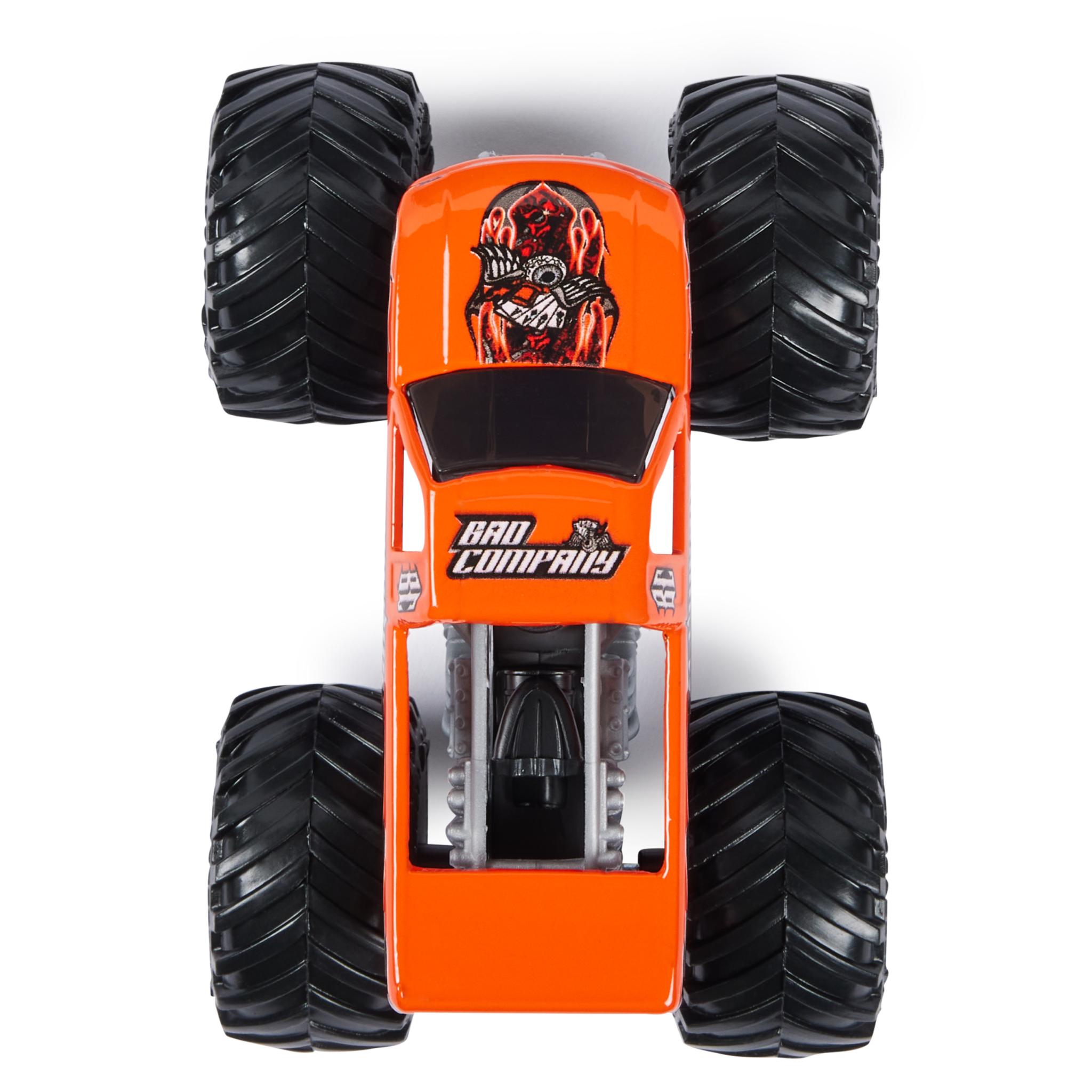 Hot Deal! Monster Jam 1:64 Scale Die - Cast 2 - Pack: Bad Company vs Earth Shaker Toy Trucks