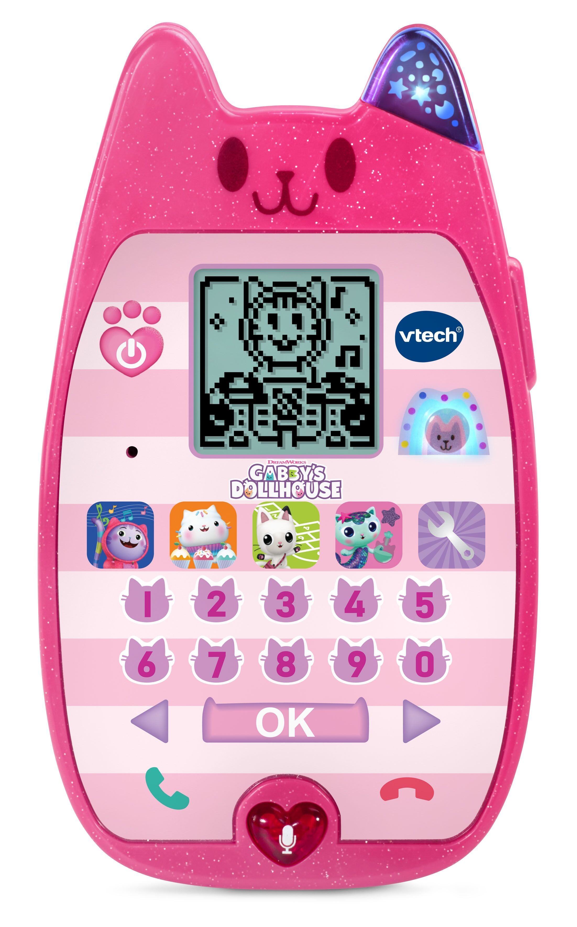 Hot Deal! VTech Cat - Shaped Gabby's Dollhouse Interactive Phone for Kids
