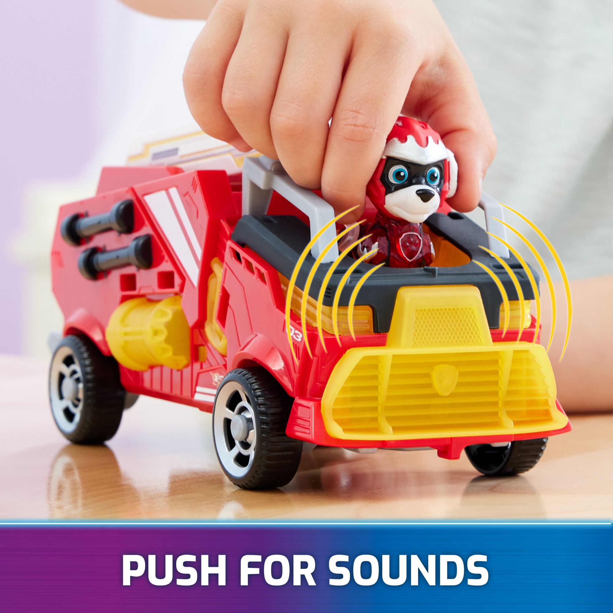 PAW Patrol The Mighty Movie Marshall's 7 - inch Rescue Vehicle with Lights and Sounds