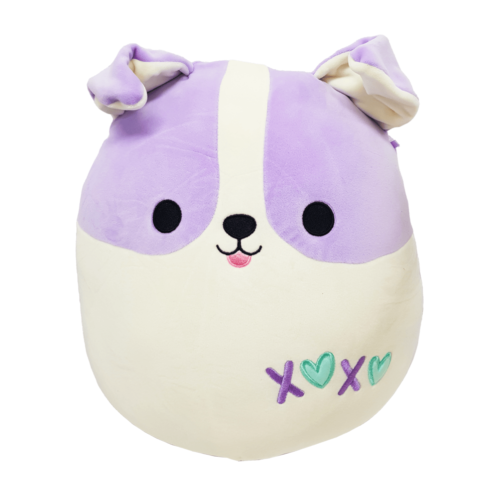 12-Inch Super Soft Squishmallows Plush - Rheya, The Purple Jack Russel Terrier