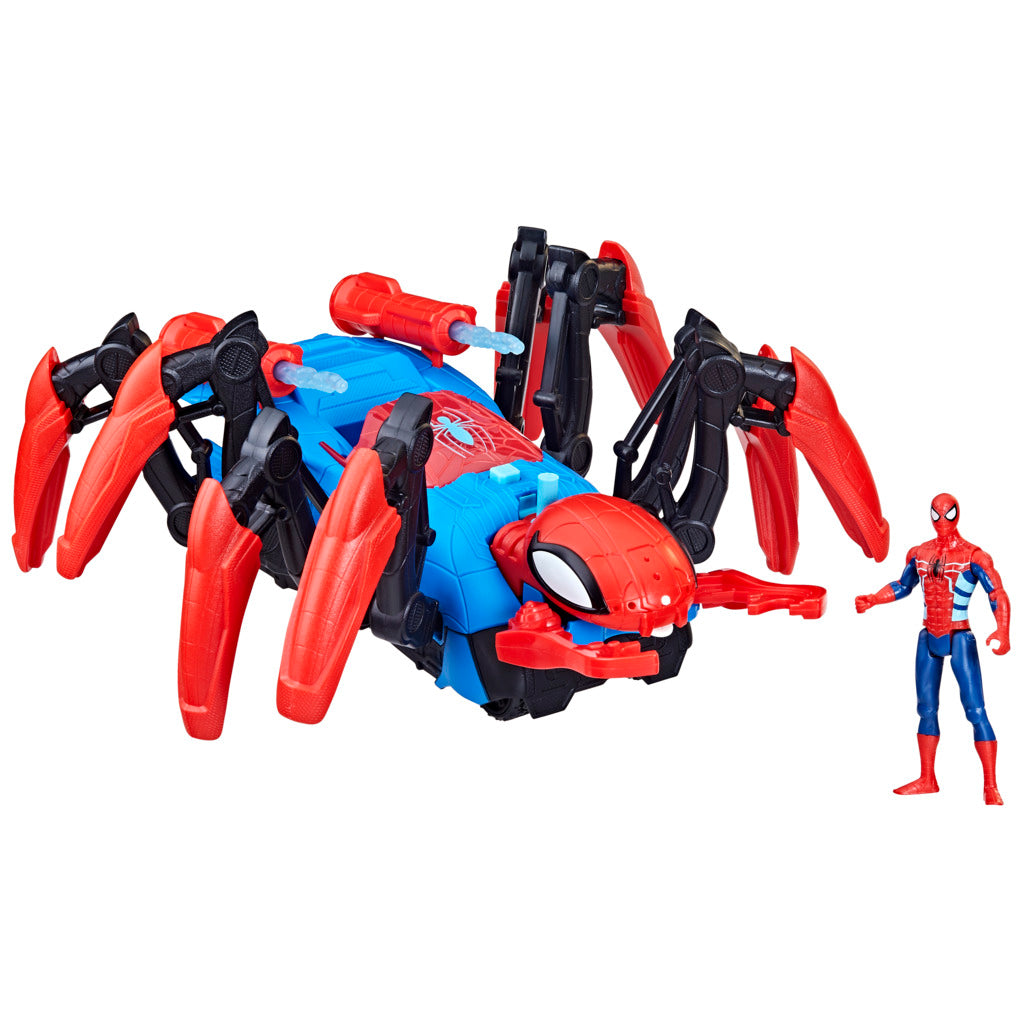 Marvel Spider - Man Crawling and Blasting Spider Toy Set with 4 - inch Figure