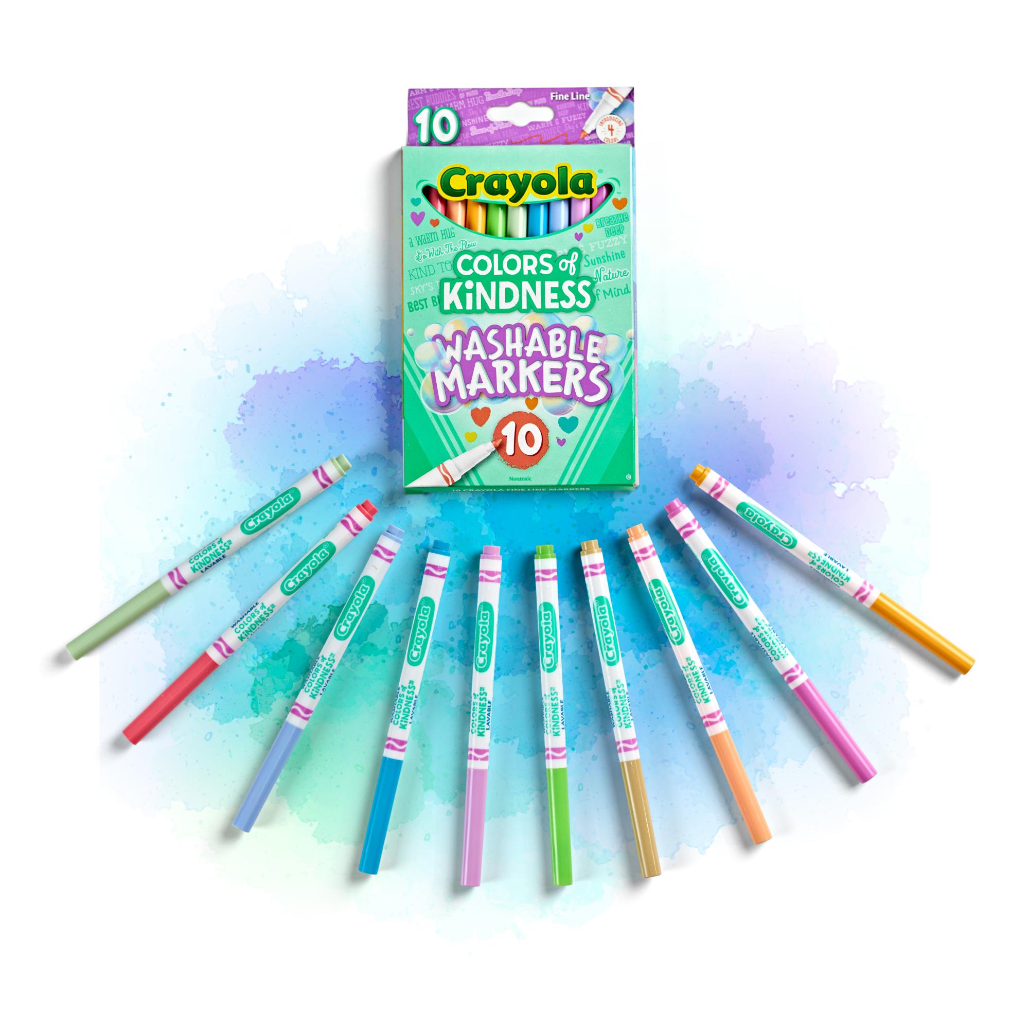 Crayola Washable Fineline Markers - 10 Pack for Kindness and Creativity
