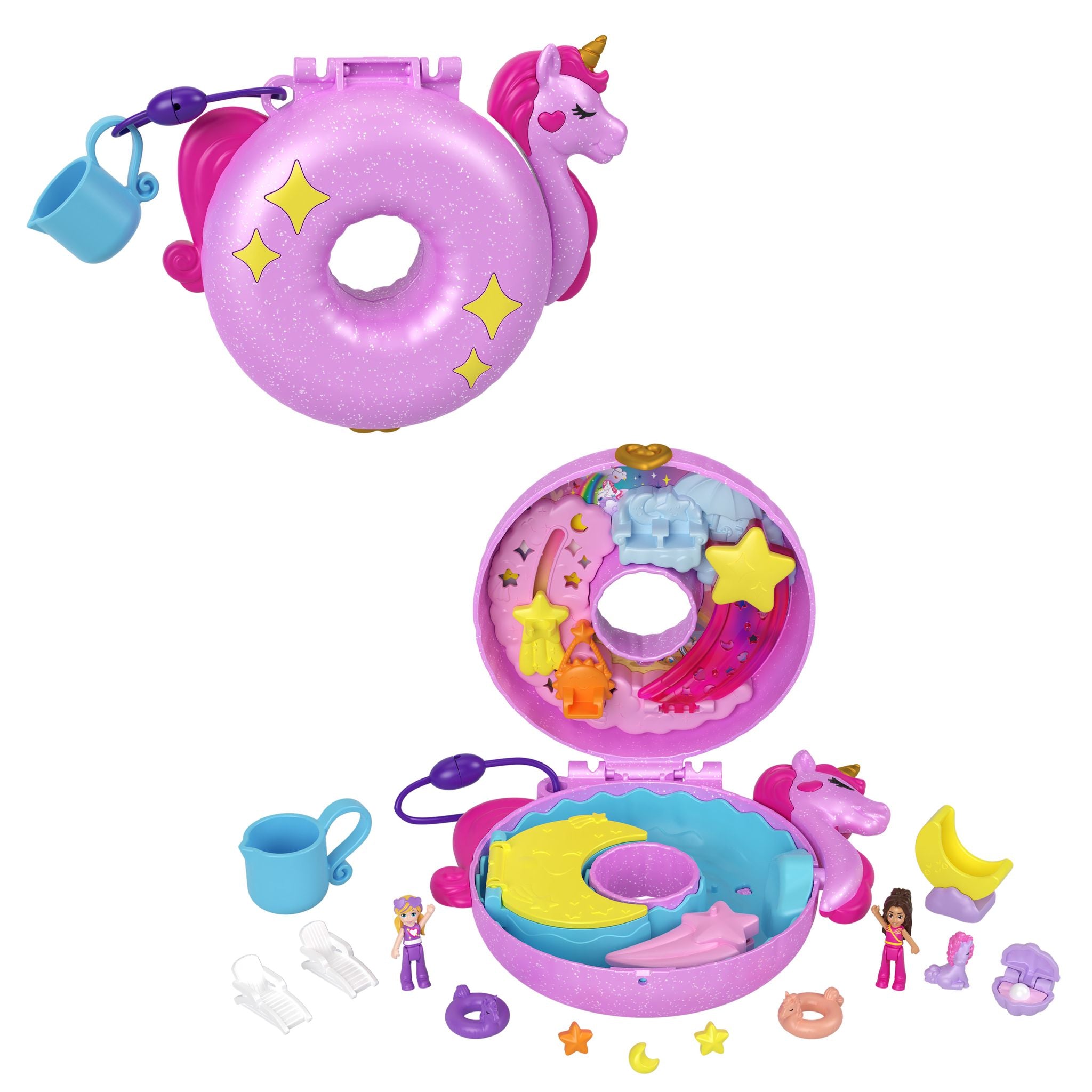 Polly Pocket Unicorn Floatie Big Pocket World Compact Toy