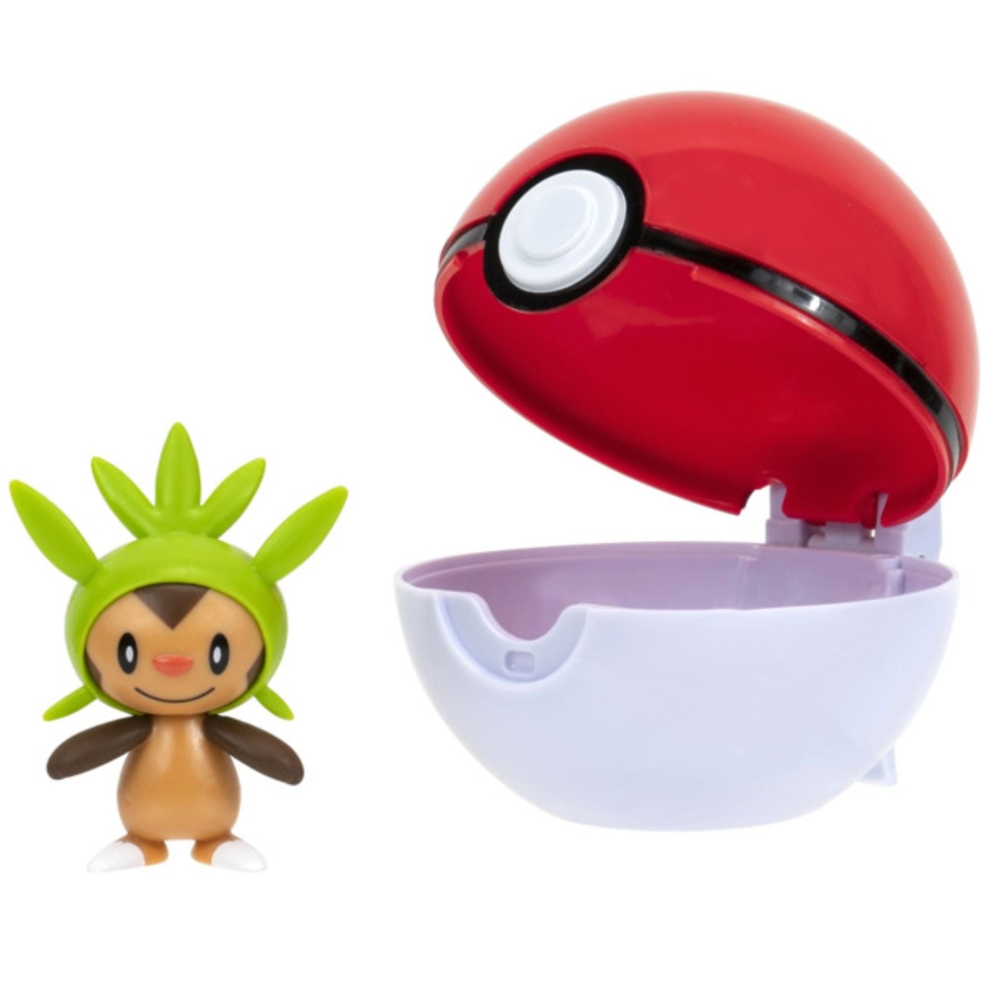 Hot Deal! Pokemon Clip N Go Set - Chespin & Poke Ball for Ages 4+