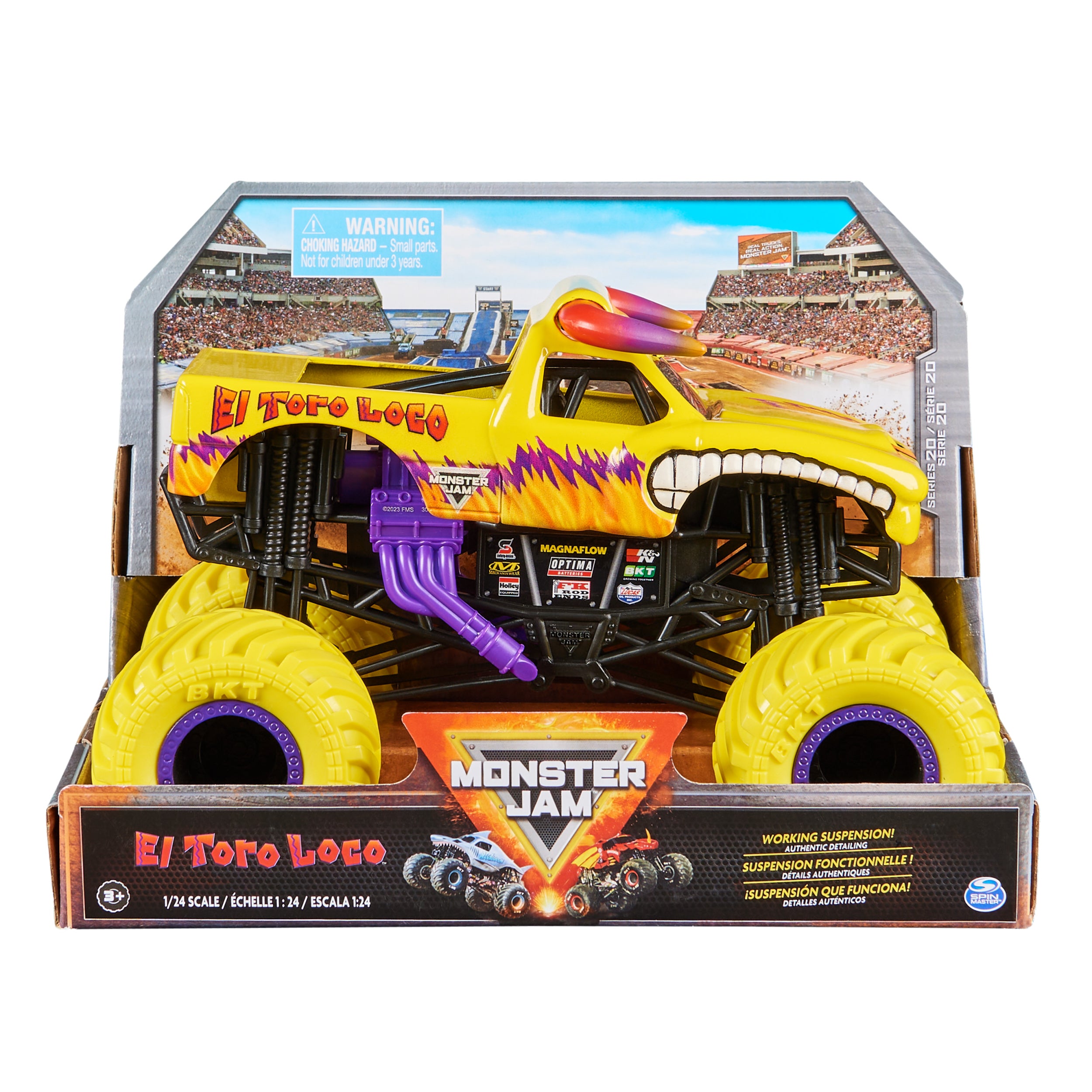 Hot Deal! Monster Jam 1:24 El Toro Loco Die - Cast Monster Truck Series 20