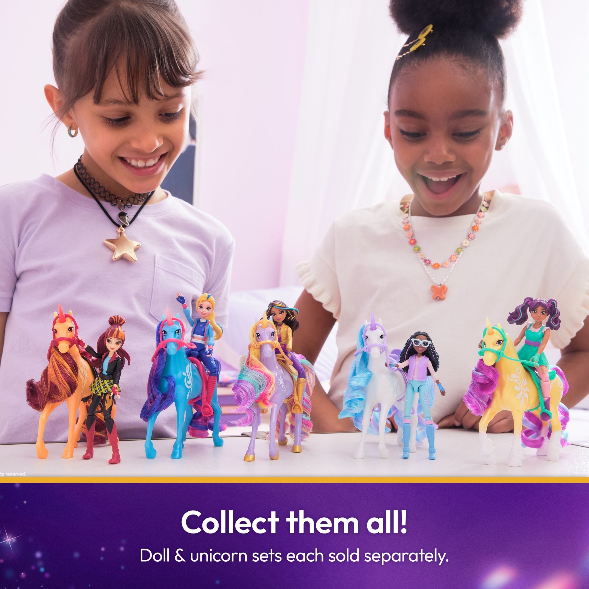Magical Unicorn Academy - Poseable Ava & Leaf Doll Set for Girls