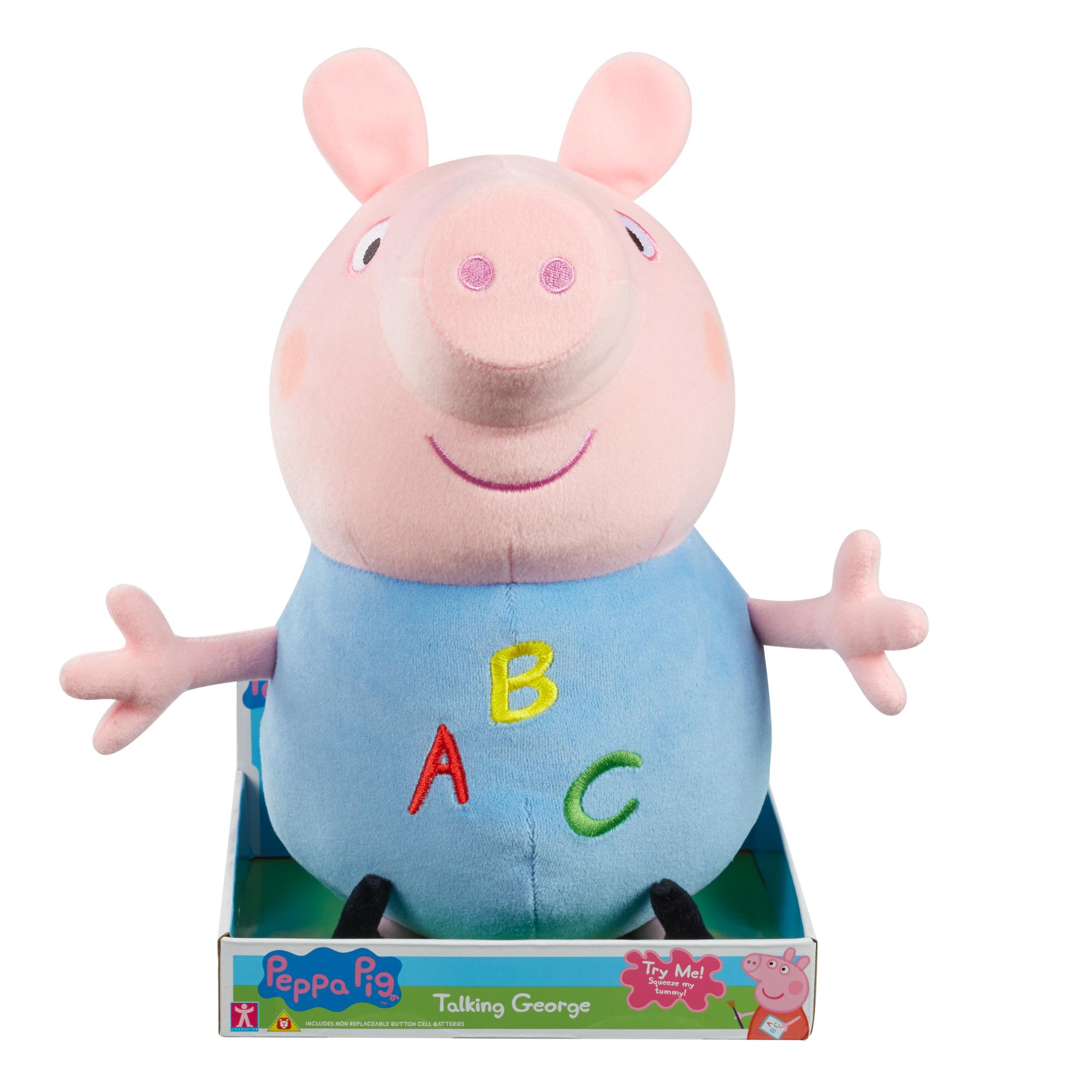 Interactive 35cm Peppa Pig Talking George Soft Toy with 4 Fun Phrases