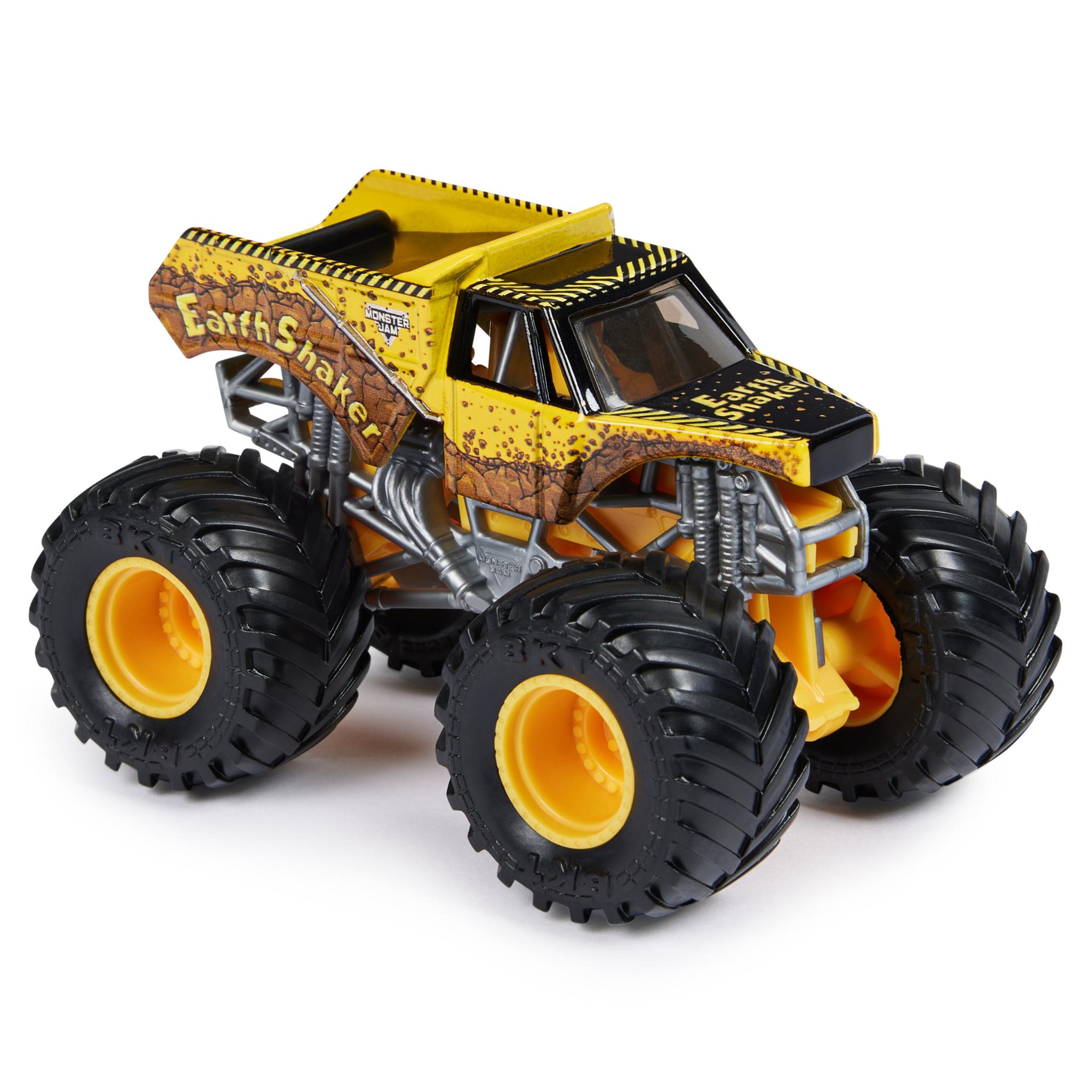 Hot Deal! Monster Jam 1:64 Scale Die - Cast 2 - Pack: Bad Company vs Earth Shaker Toy Trucks