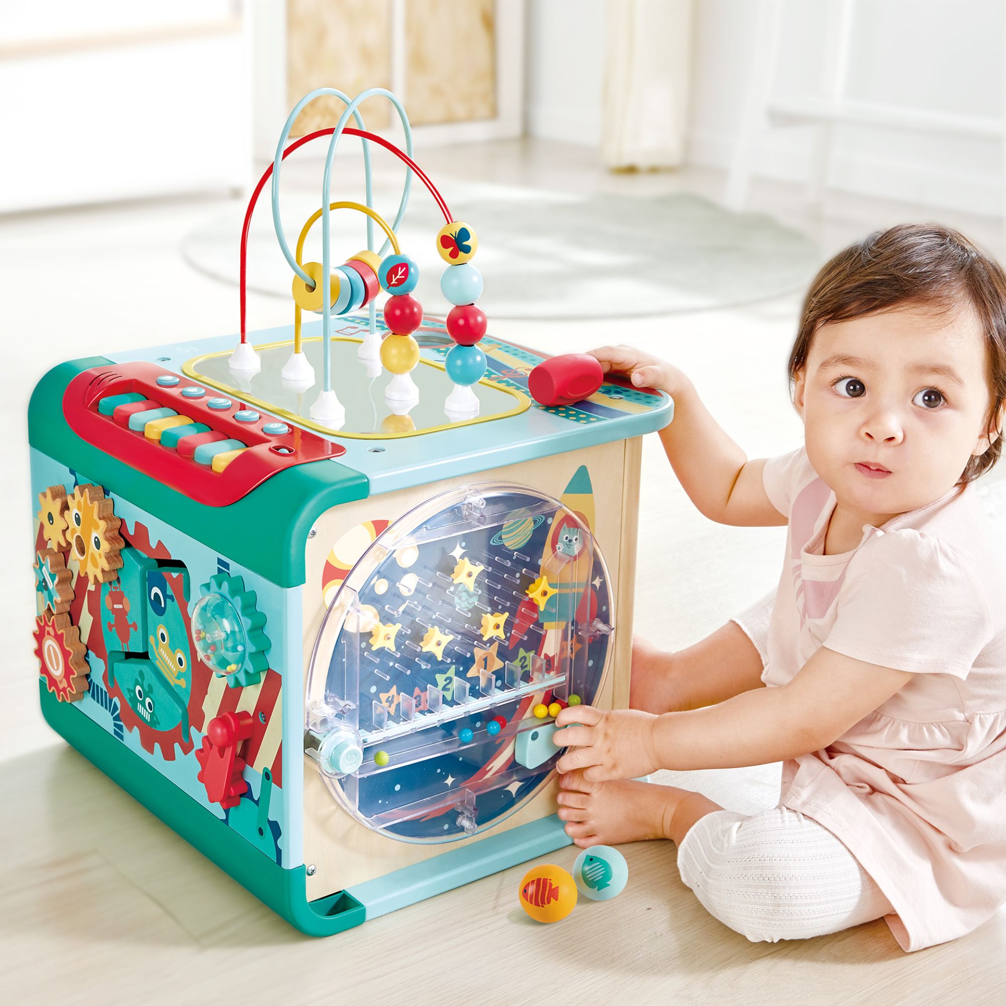 Hape Magic Cube: Ideal Interactive Toy for 12M+ Babies and Toddlers