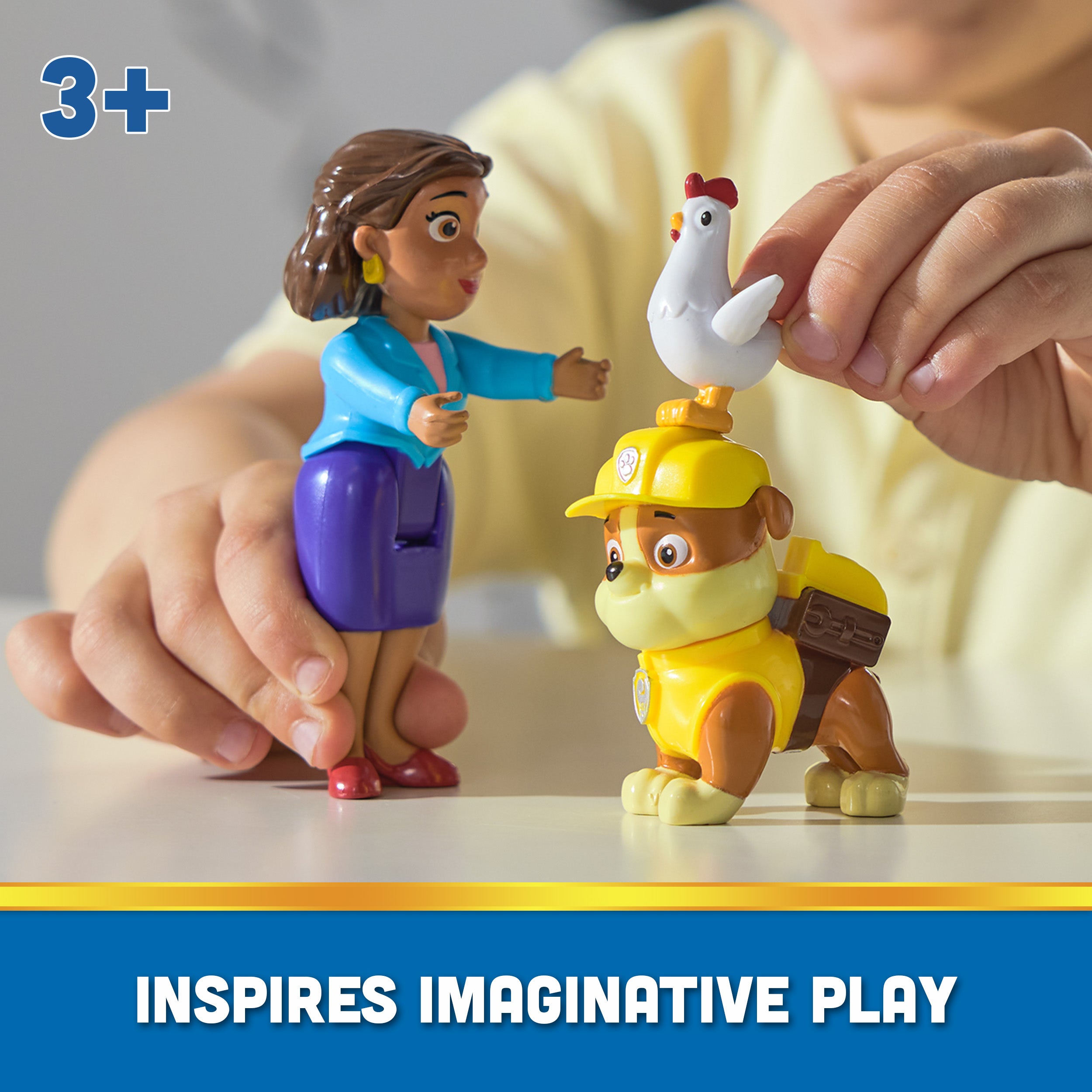 Hot! PAW Patrol Rubble & Mayor Goodway Figures
