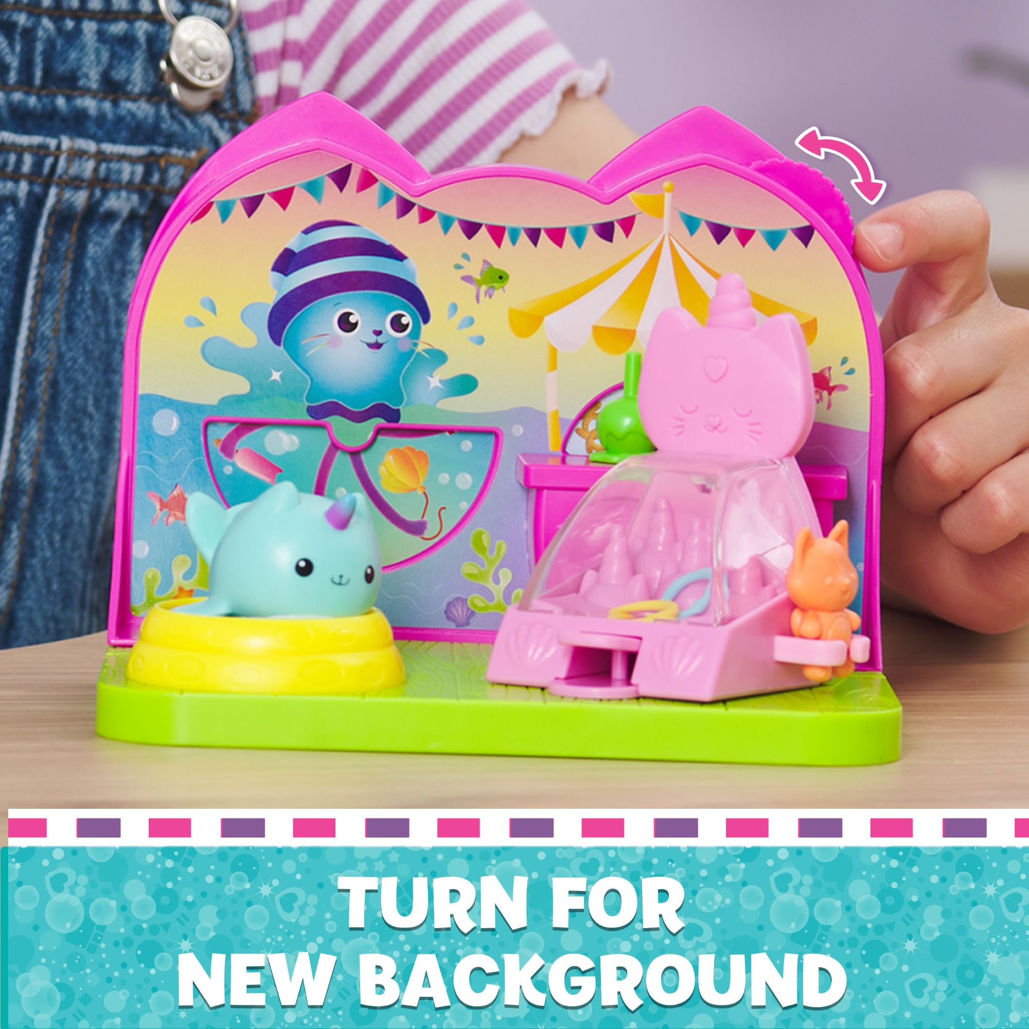 Gabby's Dollhouse Kitty Narwhal's Carnival Deluxe Room - Great for Pretend Play