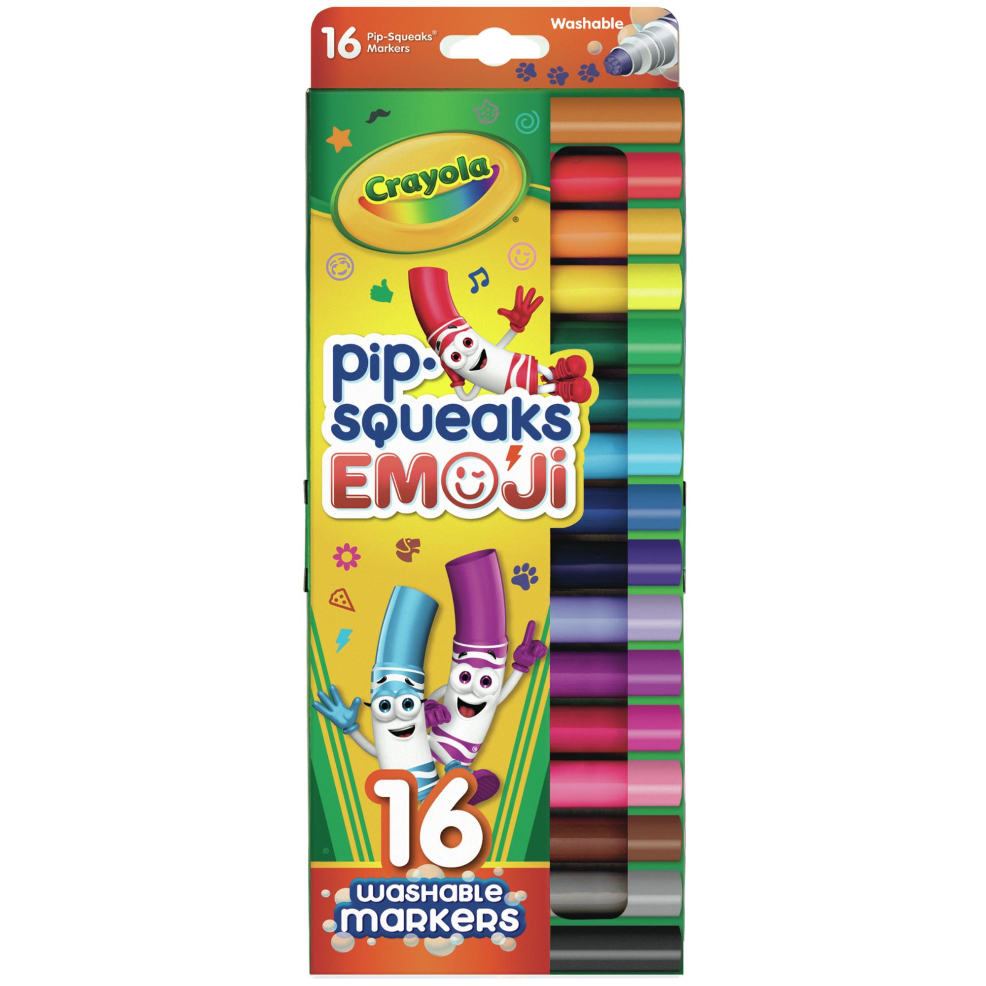 Crayola Pipsqueaks 16-Pack Washable Mini Emoji Markers for Kids