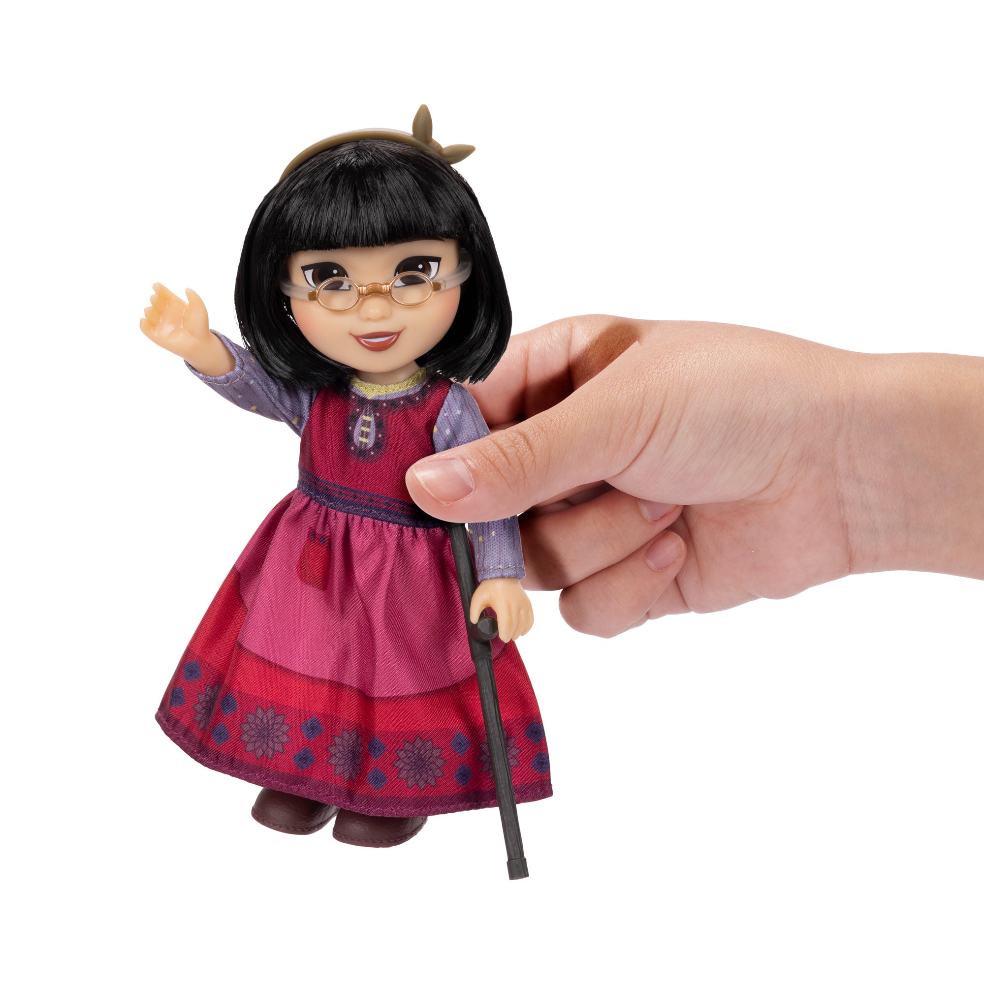 15cm Disney Wish Petite Doll - Dahlia with Floral Red Dress