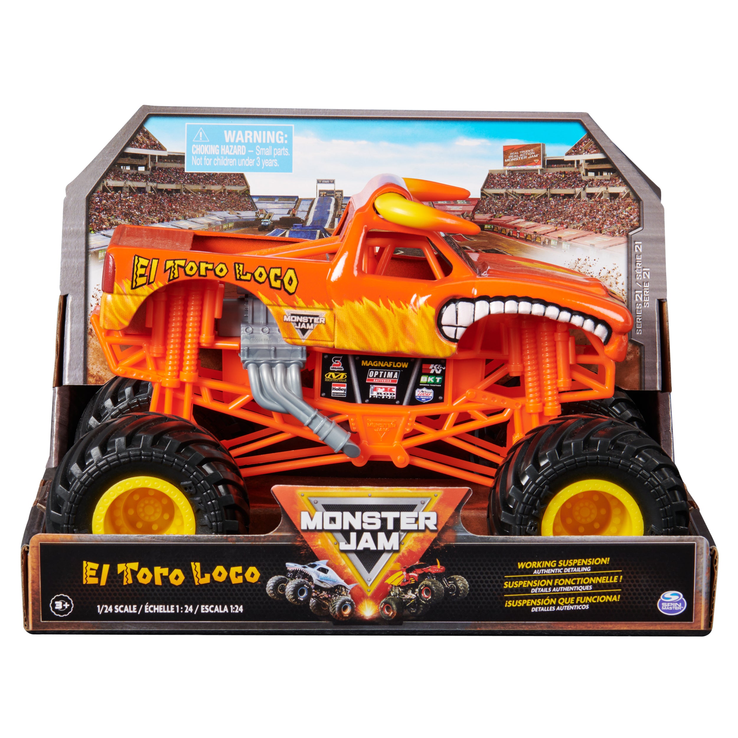 Hot Deal: Monster Jam 1:24 Scale Die - Cast Monster Truck Series 21 El Toro Loco