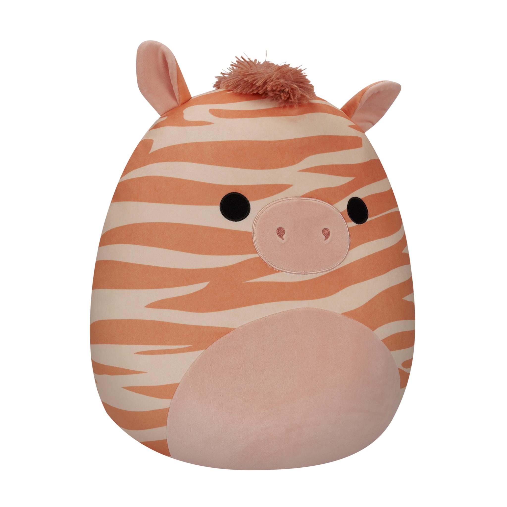 14-Inch Squishmallows Plush - Josue the Peach Zebra Friend