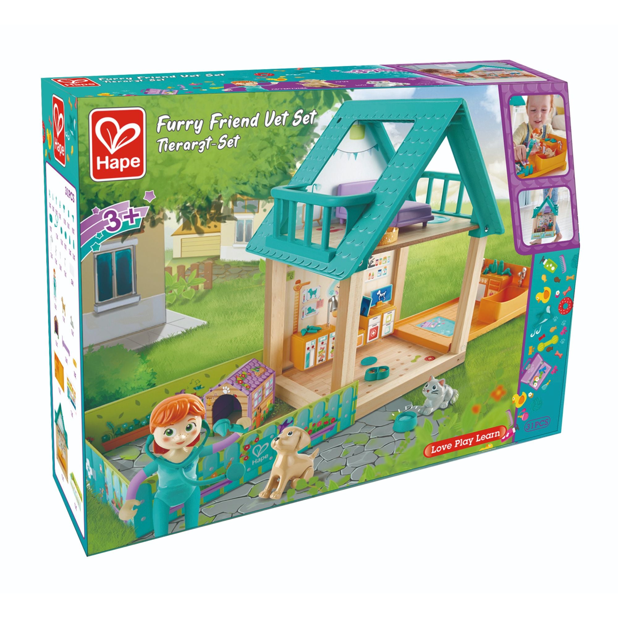 Hape Kids' Adventure Furry Friend Vet Set - Perfect Gift for Young Pet Lovers