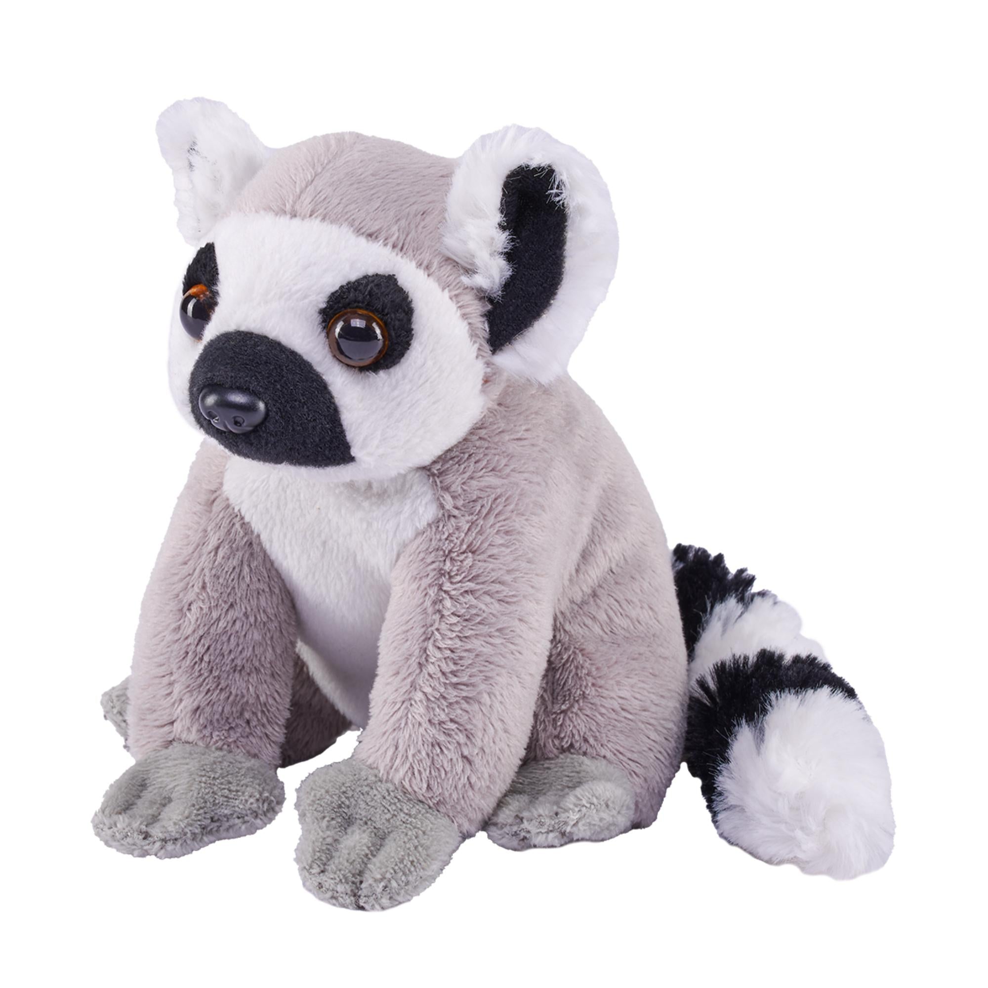 Wild Republic Pocketkins 5-Inch Eco Ring-Tailed Lemur - Collectible!