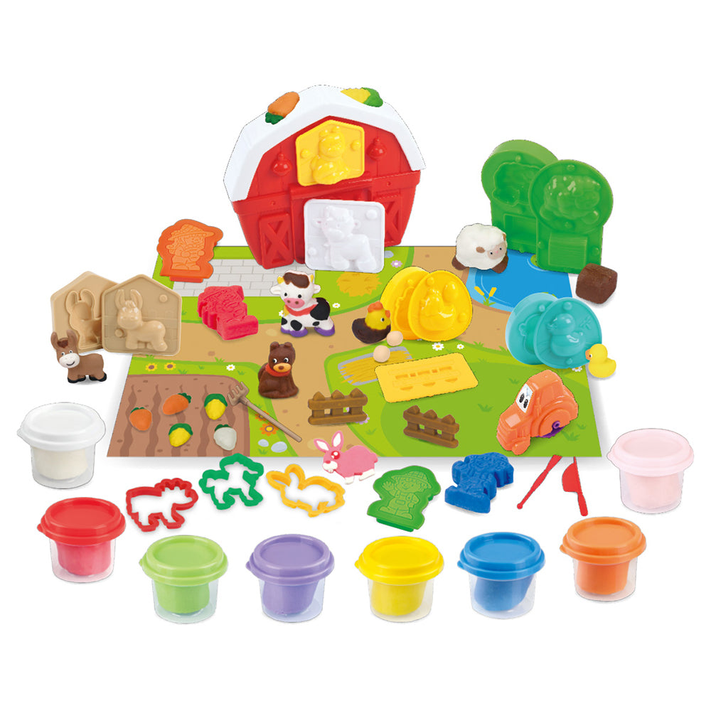 Hot Sale! Playgo Toys Farmhouse & Friends Gluten-Free Dough Playset for Kids Aged 3+