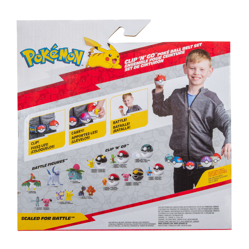 Hot Sale! Pokemon Clip N Go Poke Ball Belt Set - Includes Nest Ball, Poke Ball and Bulbasaur Figure