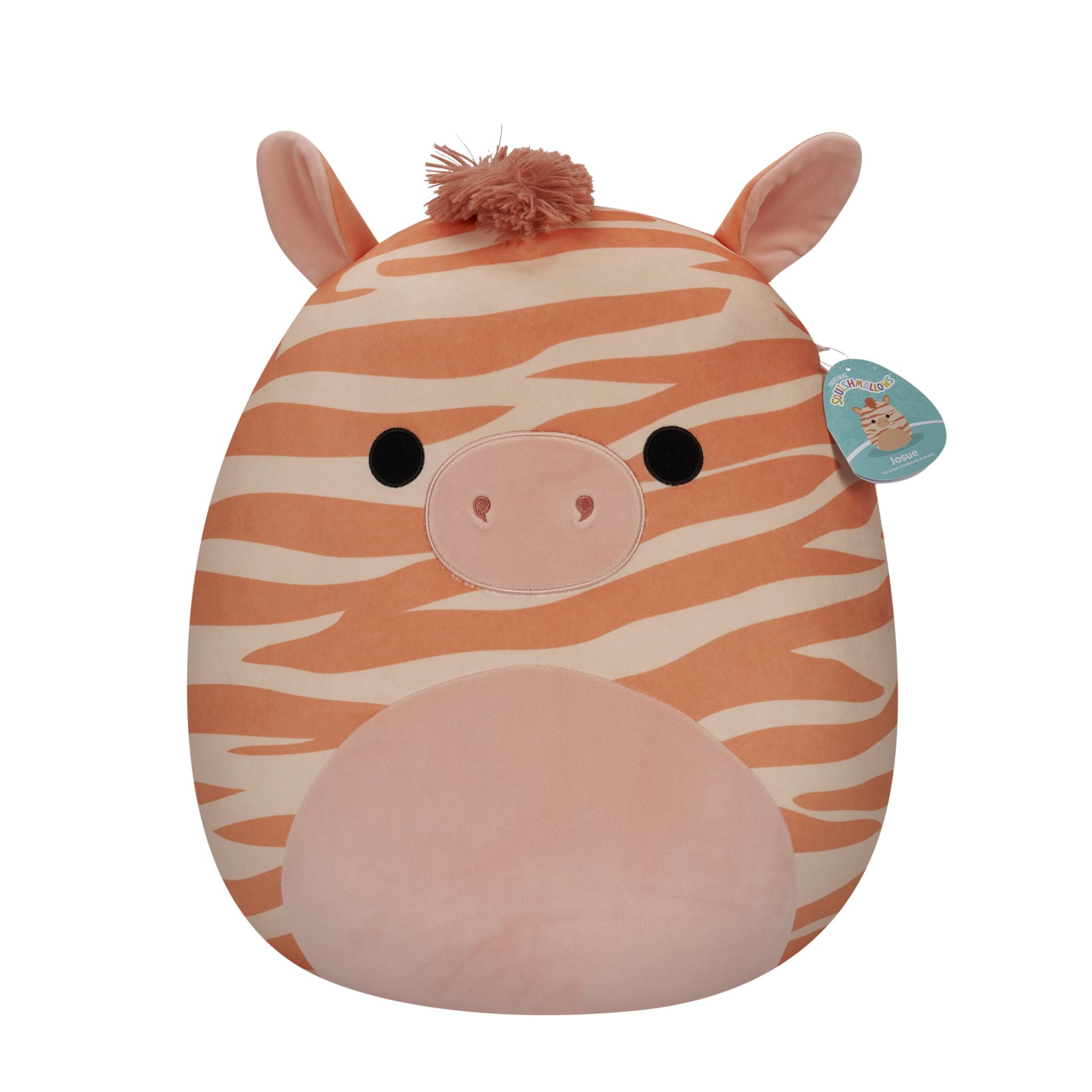 14-Inch Squishmallows Plush - Josue the Peach Zebra Friend