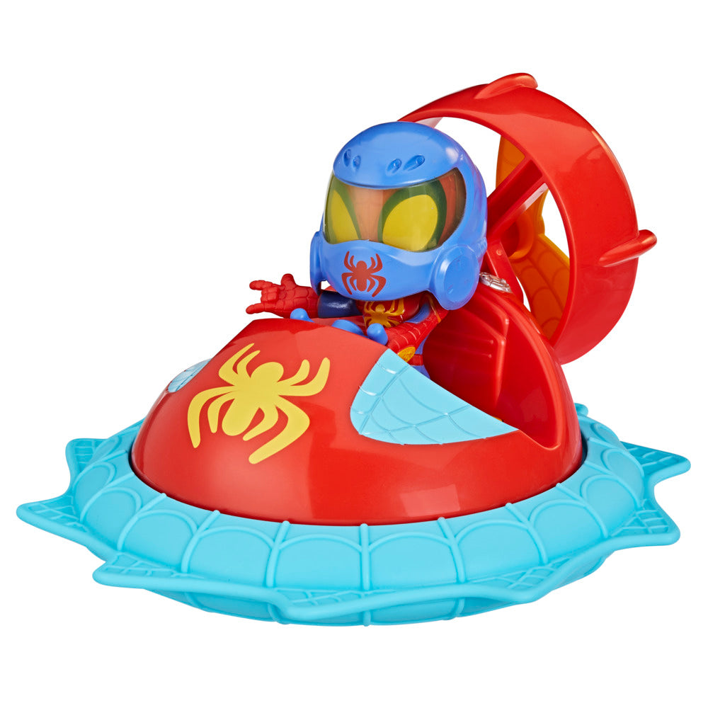 Hot Sale! Marvel Spidey And His Amazing Friends Web - Spinners Spidey with Hover Spin Toy Set