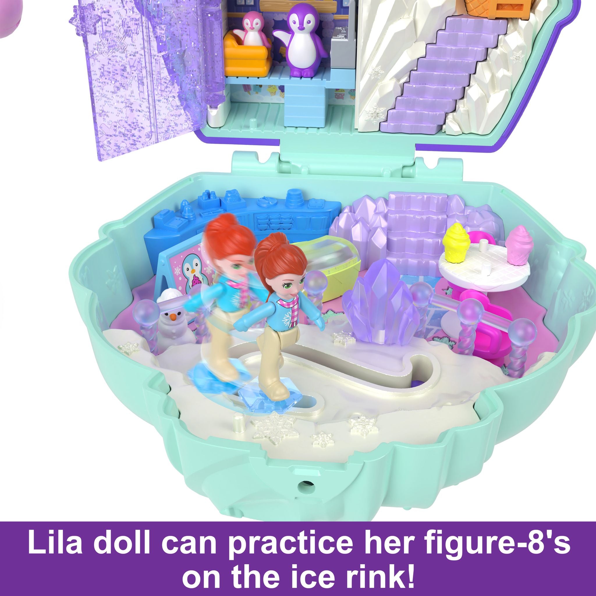 Hot Deal! Polly Pocket Snow - Themed Penguin - Shaped Compact Toy for Ages 4+