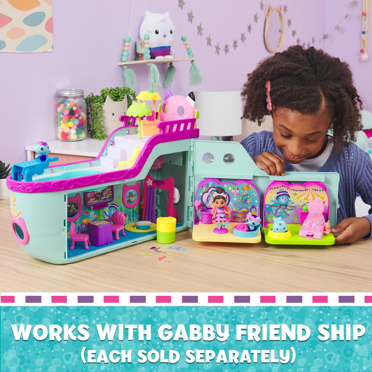 Gabby's Dollhouse Mercat's Spa Room Interactive Playset for Pretend Play