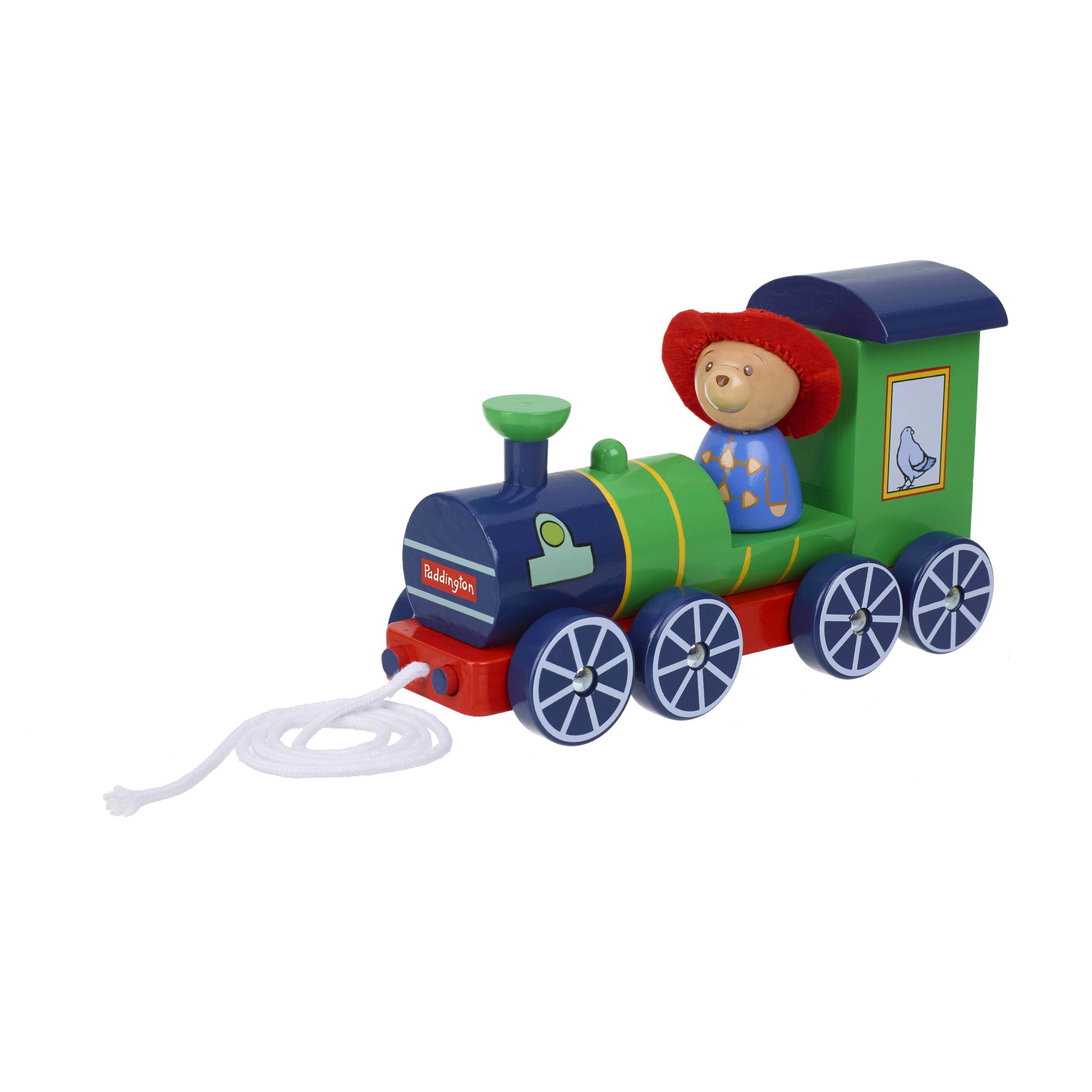 Paddington's Colorful Wooden Pull - Along Steam Train - Great for Kids!