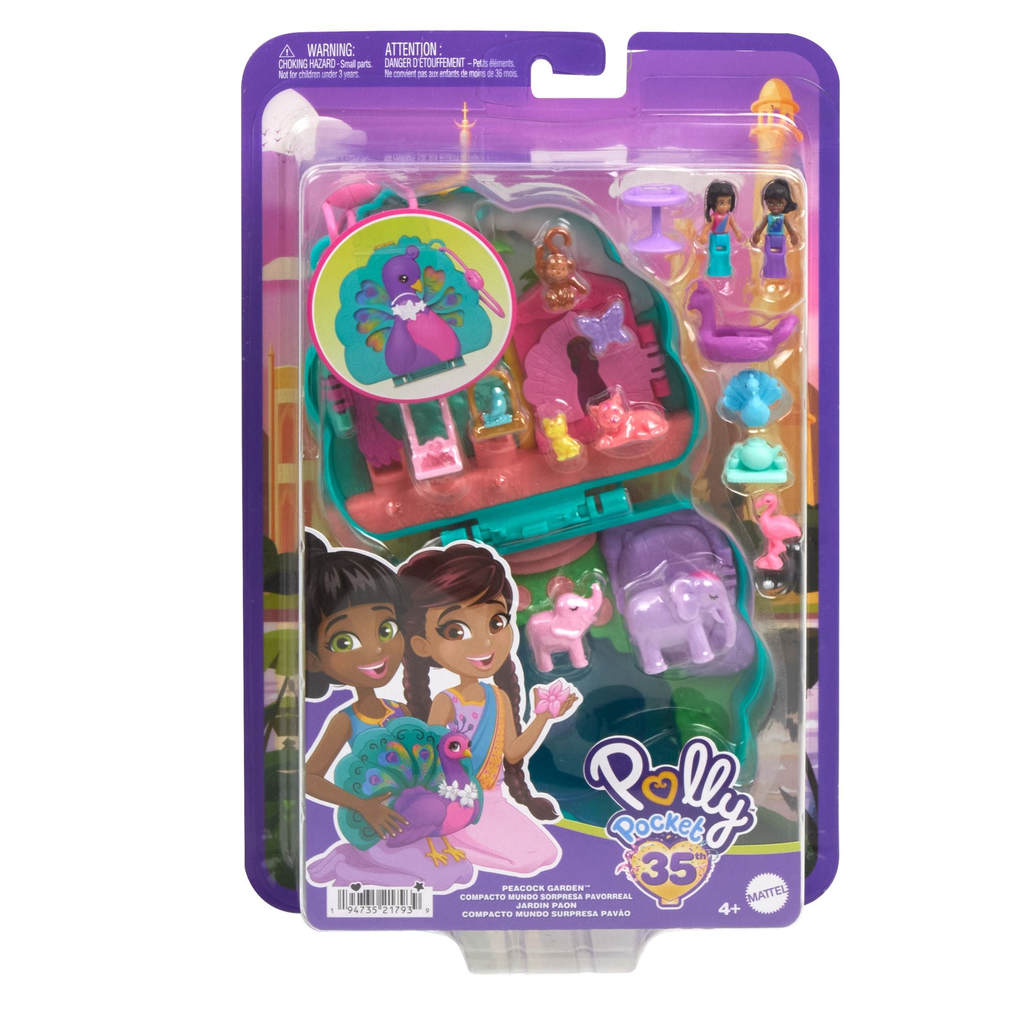 Polly Pocket Colorful Peacock Garden Big Pocket World Compact