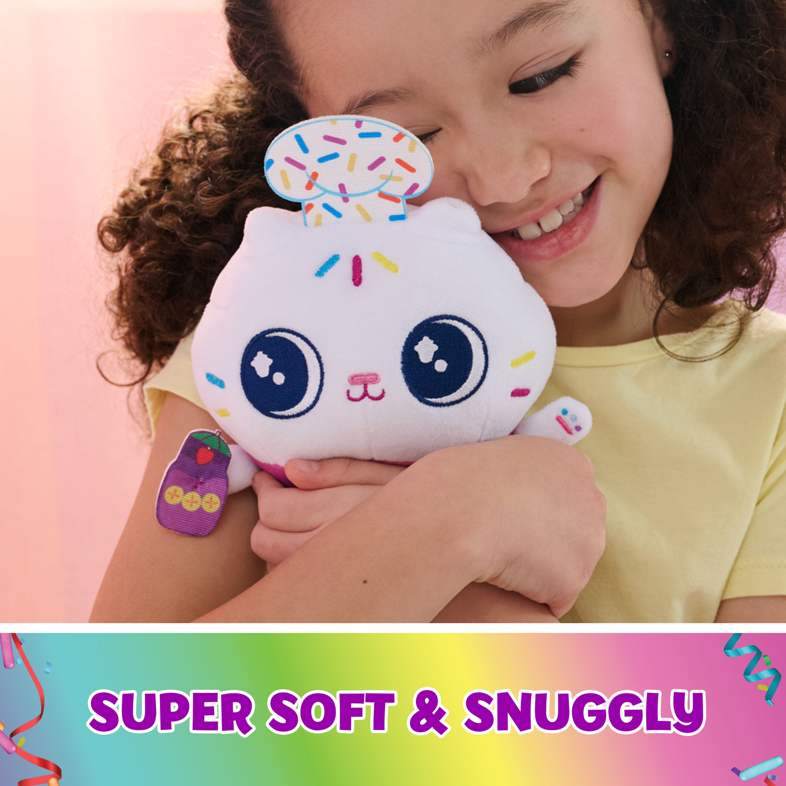 Gabby's Dollhouse 6-Inch Celebration Cakey Cat Official Plush Toy