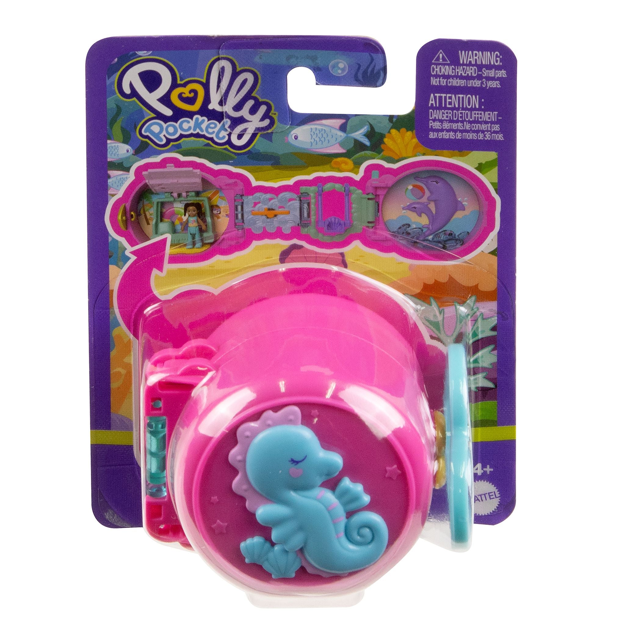 Portable Polly Pocket Seahorse Set for On-the-Go Fun