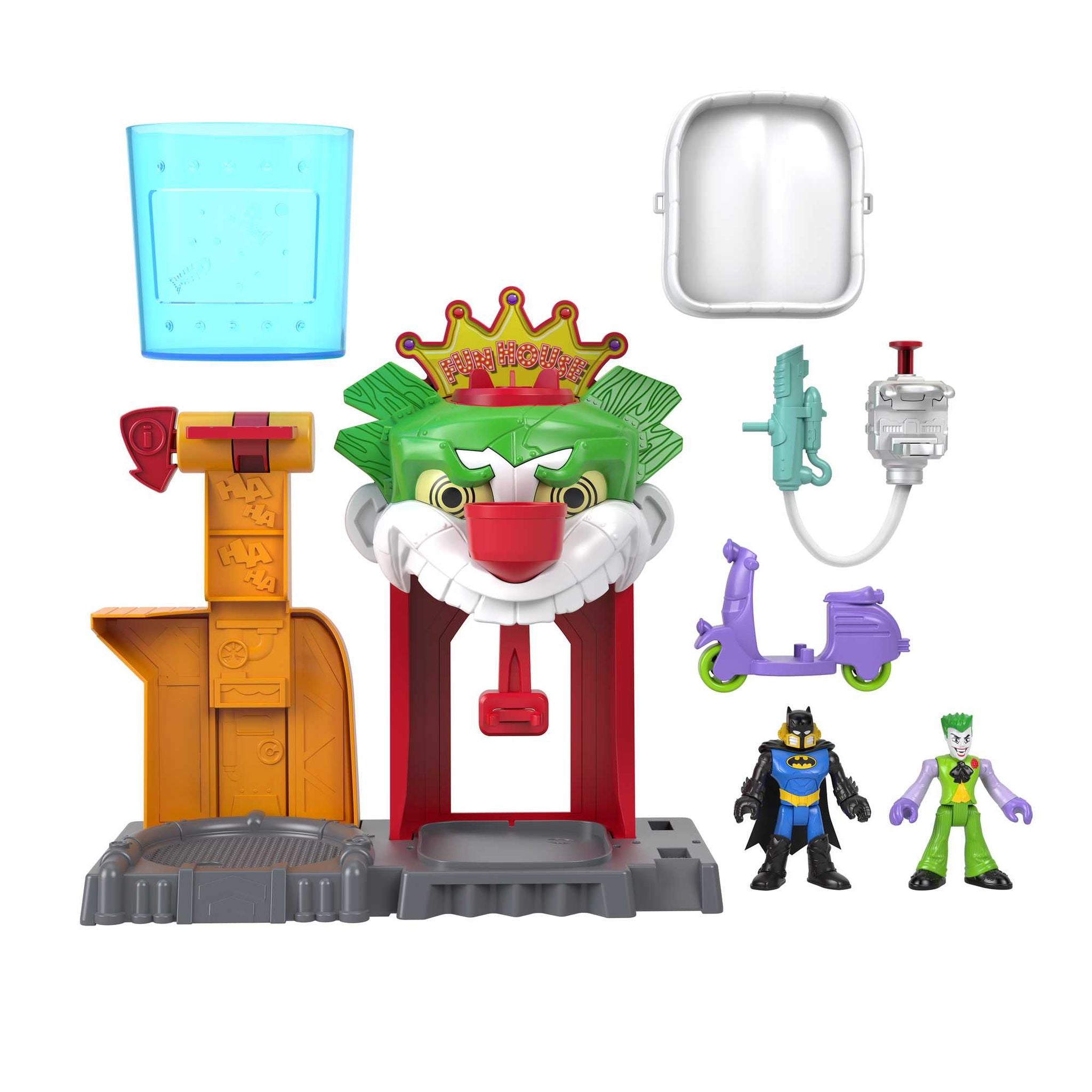 Hot Deal! Fisher-Price Imaginext Color Changers DC Super Friends The Joker Funhouse Playset
