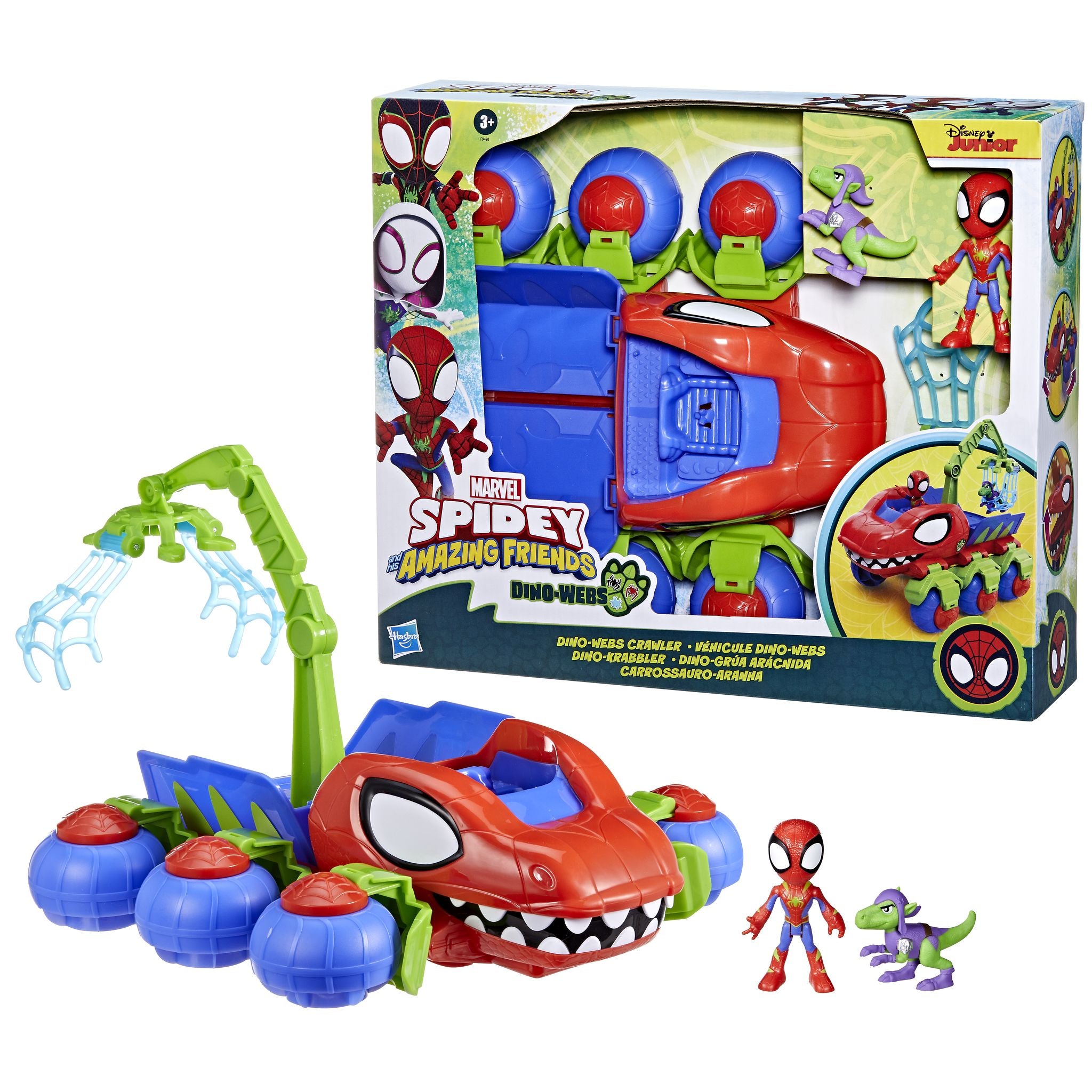 Marvel Spidey's Dino-Webs Crawler - An Amazing Action Figure & Toy Vehicle Playset