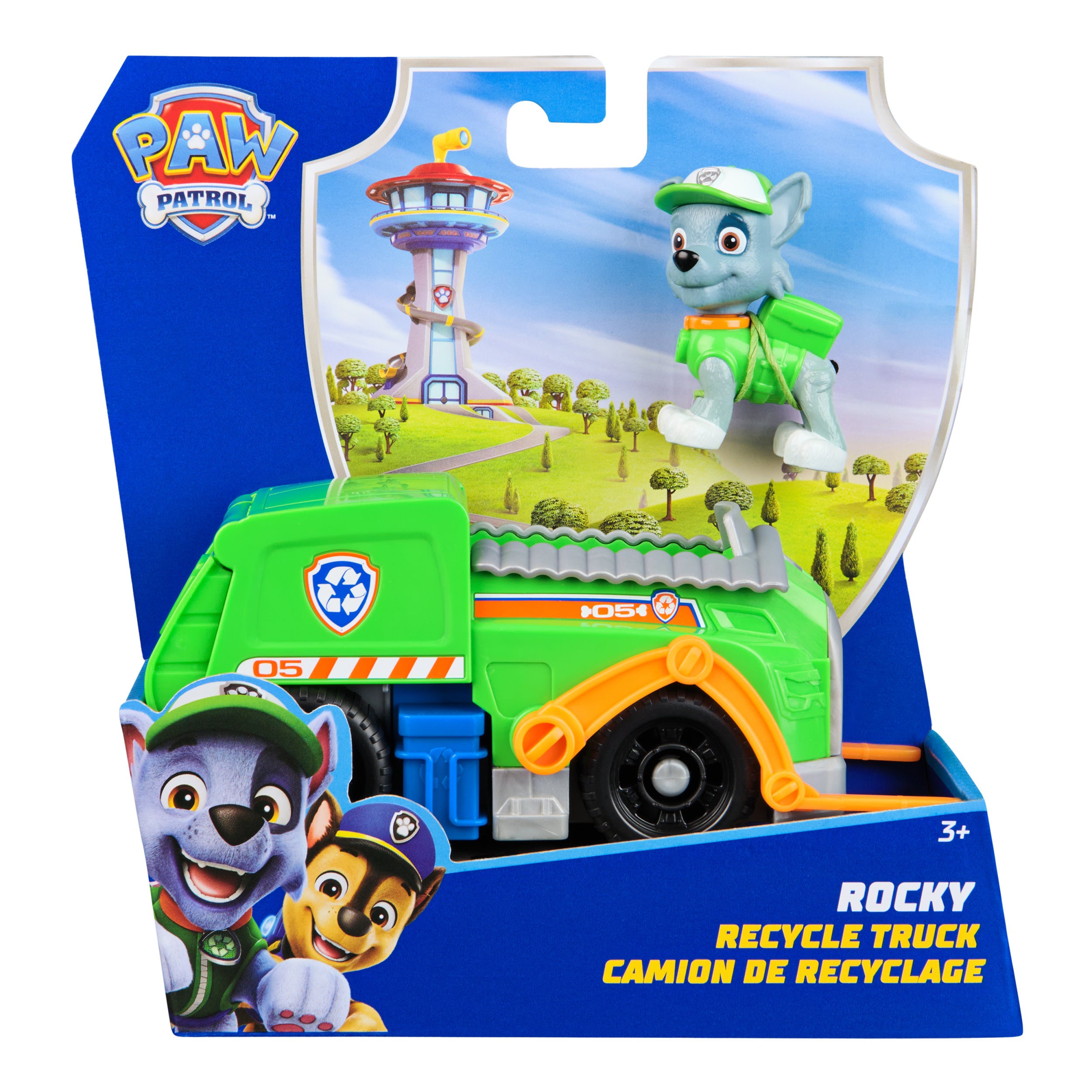 Hot Sale! PAW Patrol Rocky's Basic Rescue Trash Truck Toy for Kids