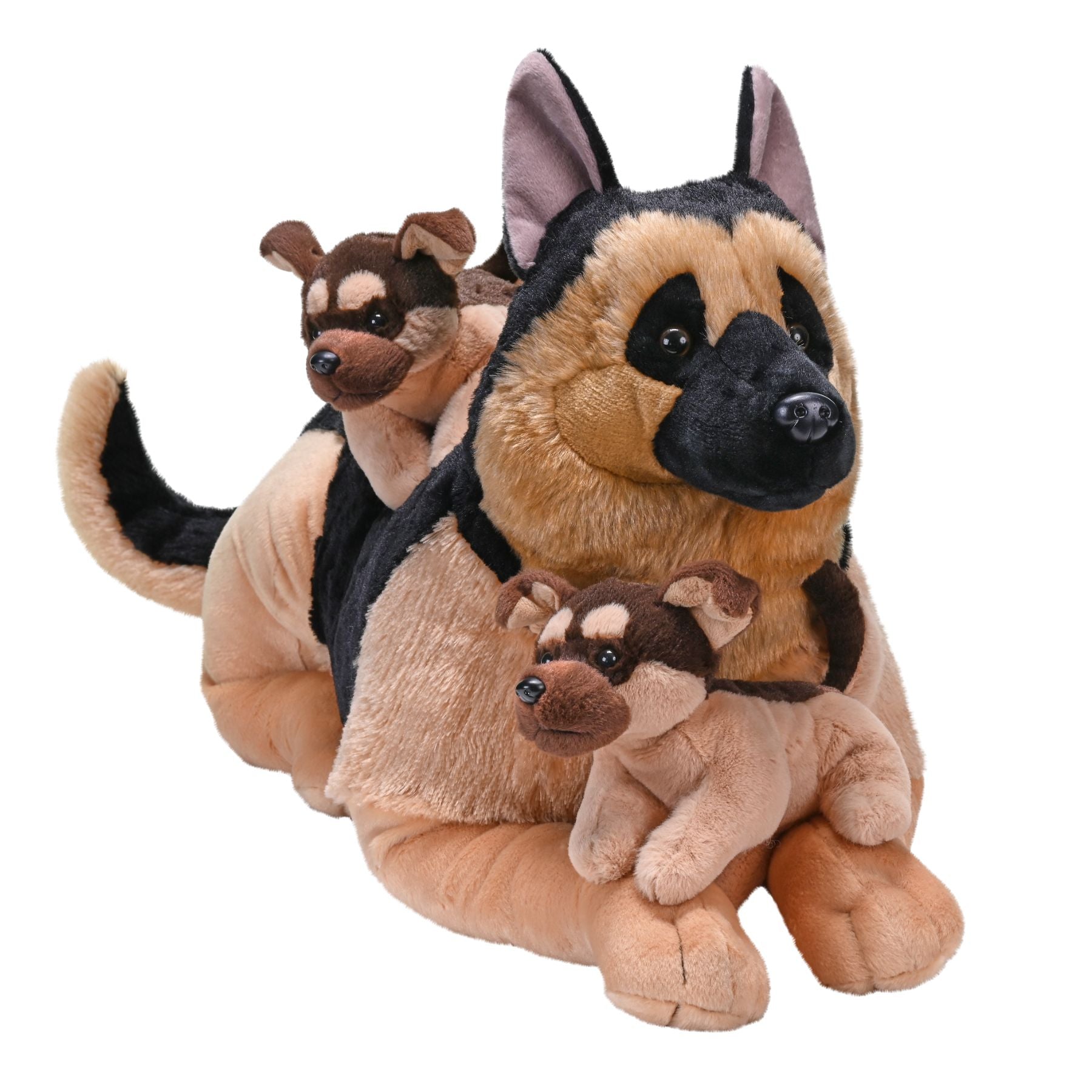 Wild Republic Jumbo Cuddlekins 30-Inch German Shepherd Mom & Puppies - Perfect for Hugging