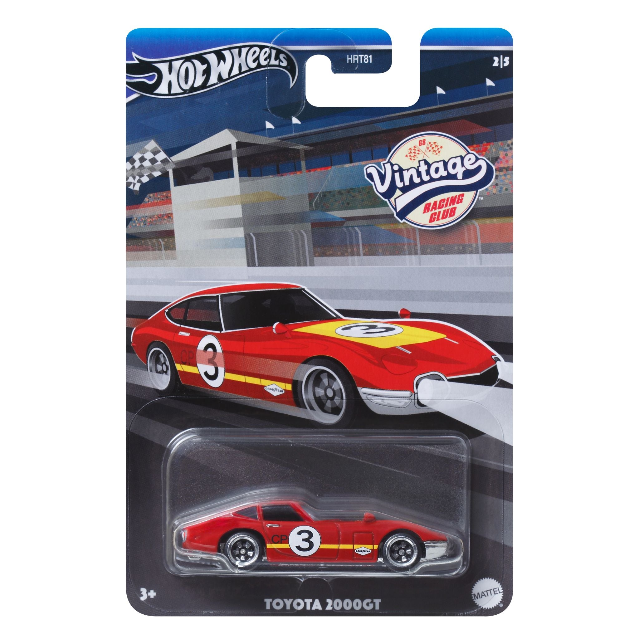Hot Deal! Hot Wheels Vintage Racing Club 1:64 Scale Die - Cast Toyota 2000GT Collectible Car