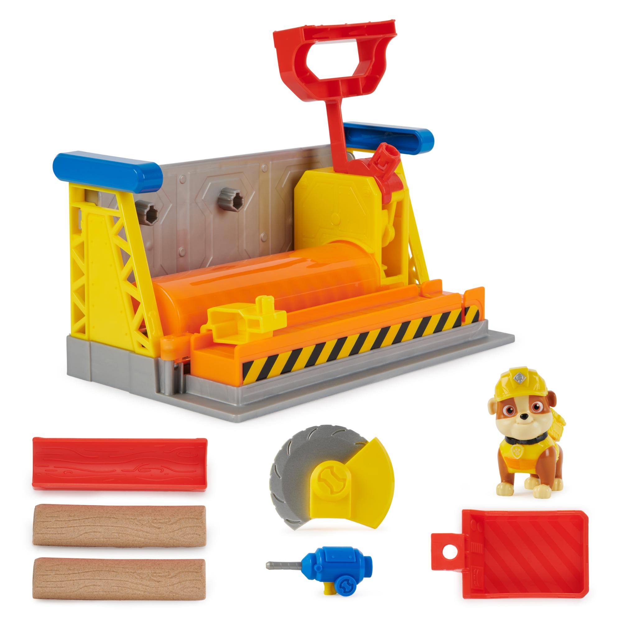 Rubble & Crew Paw Patrol Rubble's Interactive Workshop Playset for Kids