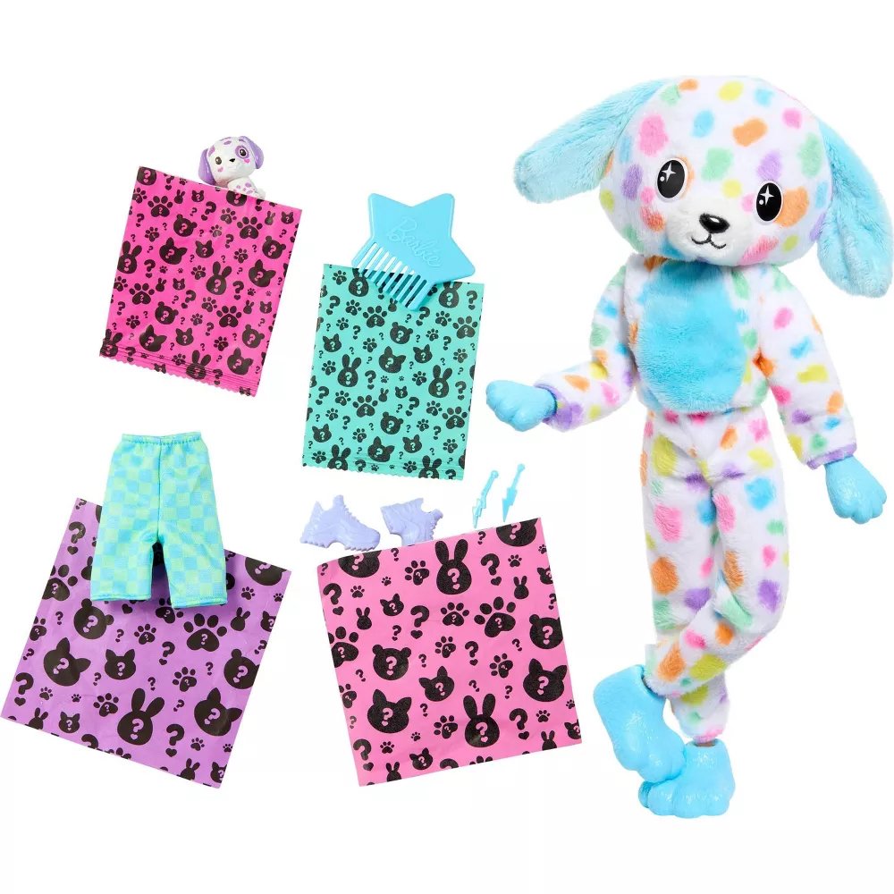 Hot! Barbie Cutie Reveal Dalmatian Doll - 10 Surprises!