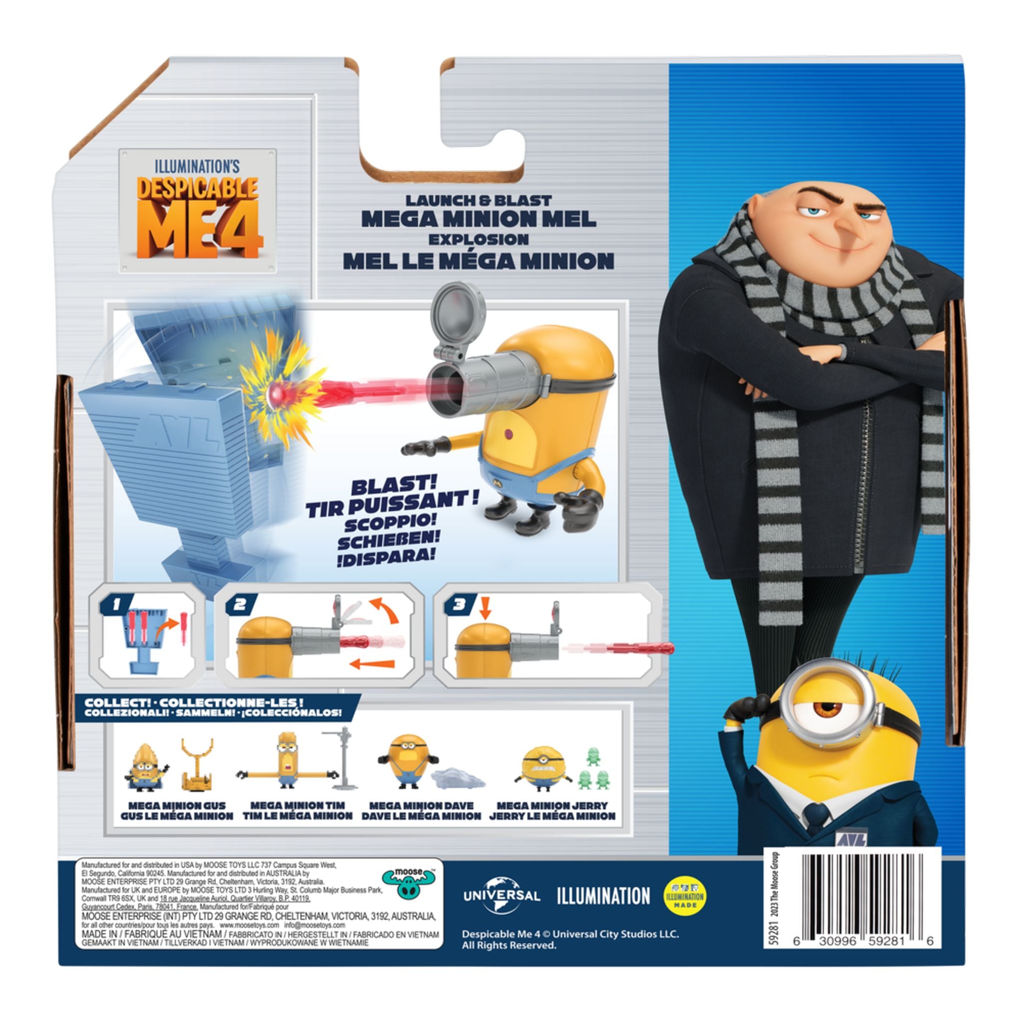 Hot! Despicable Me 4 4-Inch Speed Burst Mega Minion - Mel Figure