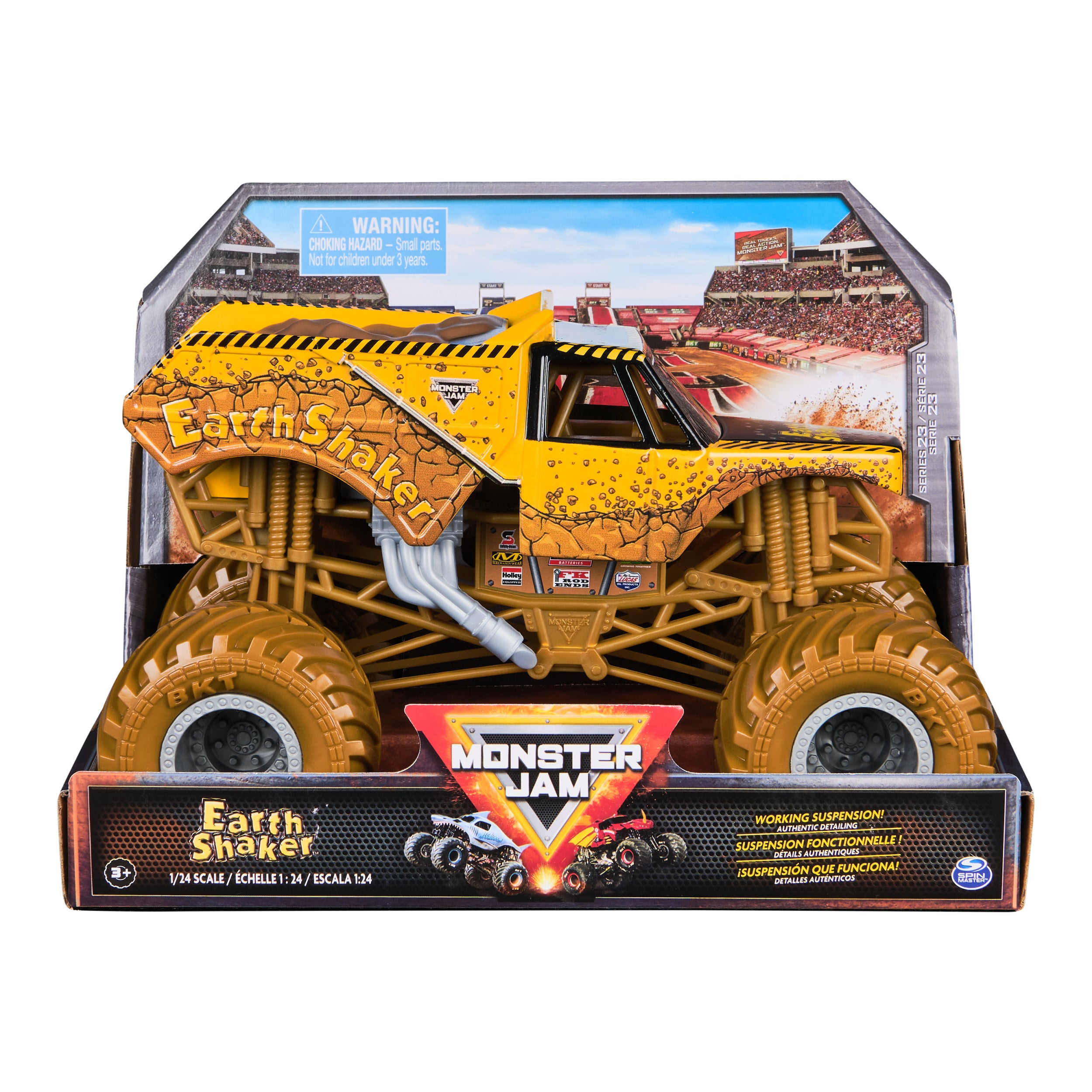 Hot Deal! Monster Jam 1:24 Scale Die - Cast Monster Truck Series 23 Earth Shaker